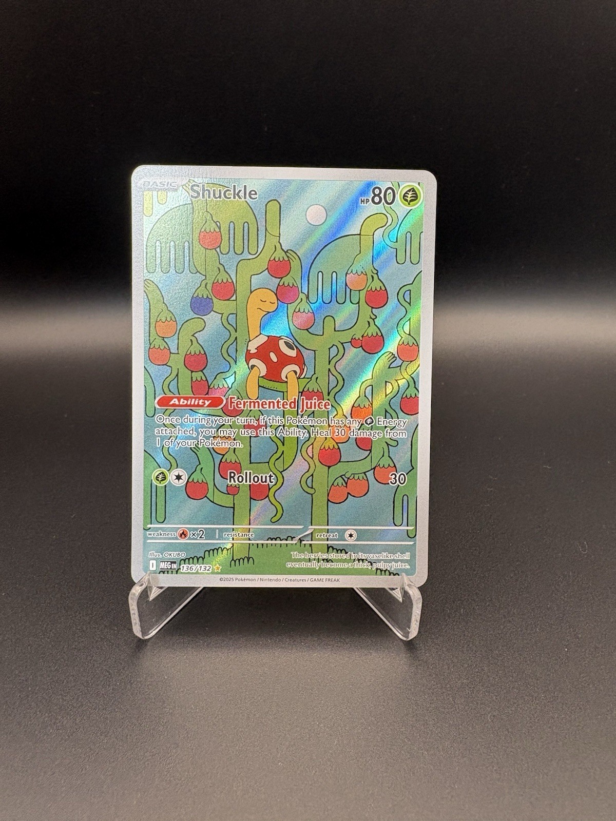 The Pokémon Company Pokémon TCG Shuckle 136/132 MEG Holo Rare 80HP English