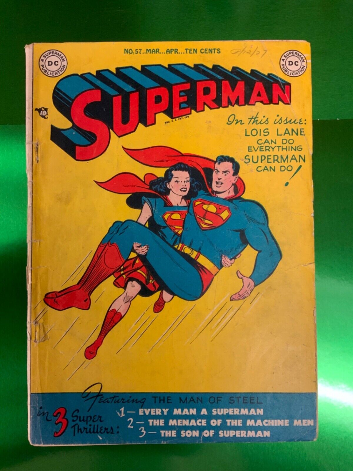 SUPERMAN #57 National 1949 SUPERWOMAN COVER SON OF SUPERMAN COOL ROBOTS STORY