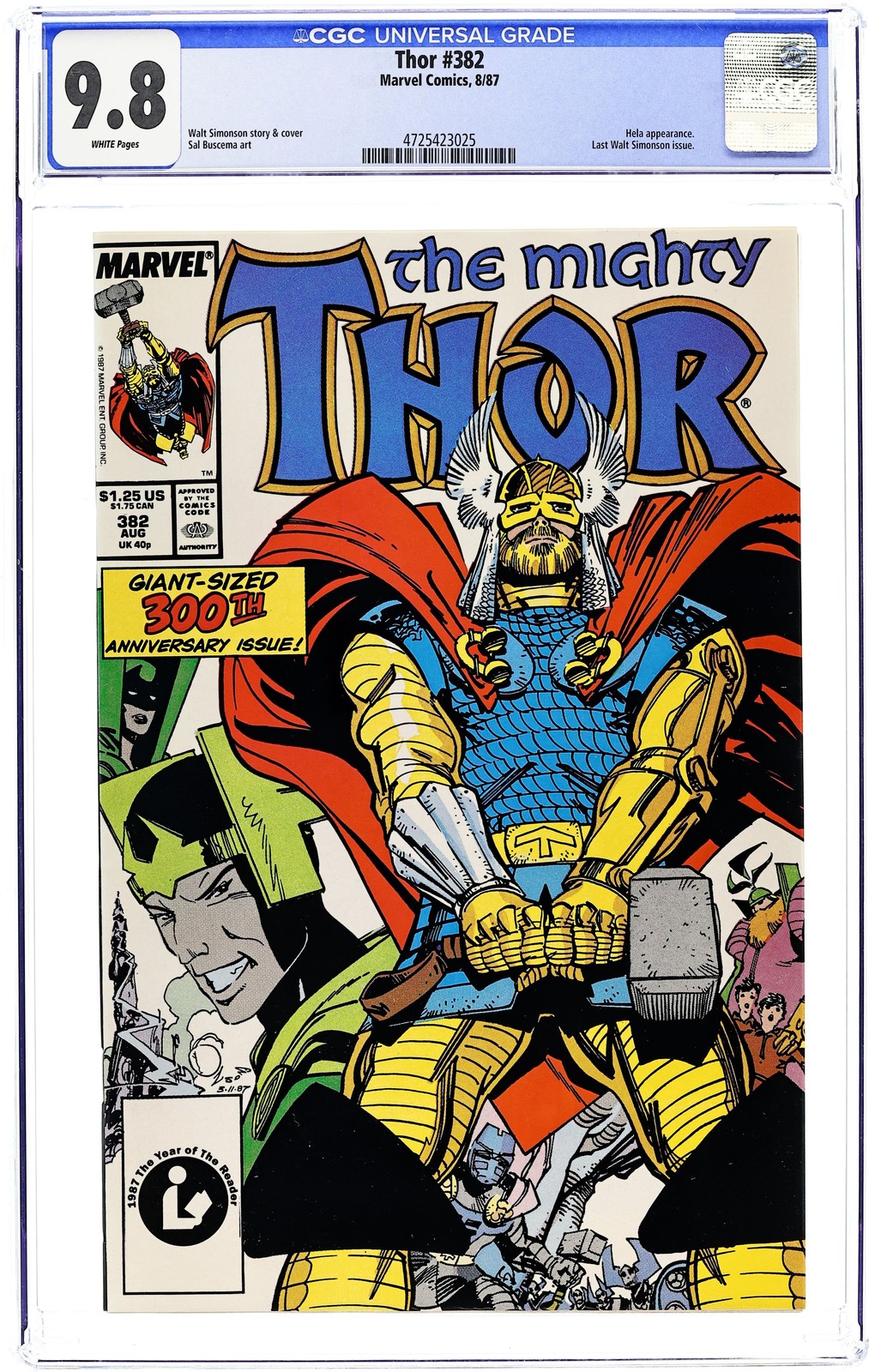 Thor #382 CGC 9.8 1987 4725423025