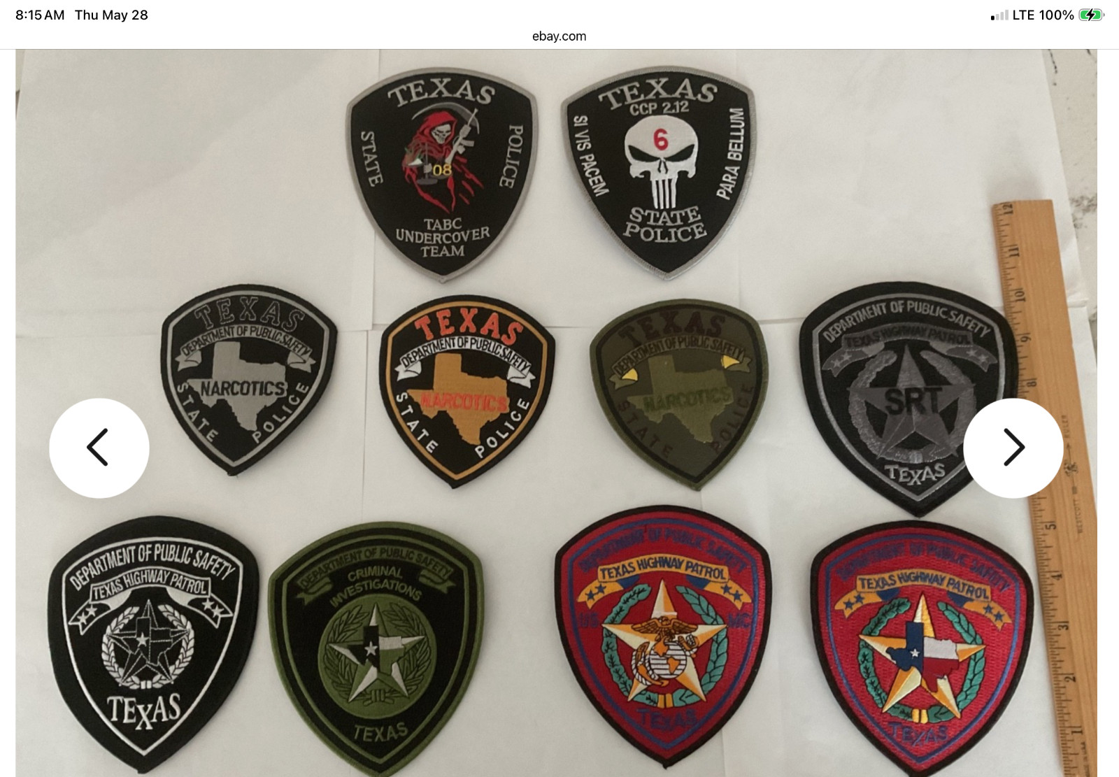 Texas State Police Department Of P.S. Collectable Units 10 Patches New Full Size Texas State Police Department Of P.S. Collectable Units 10 Patches New Full Size