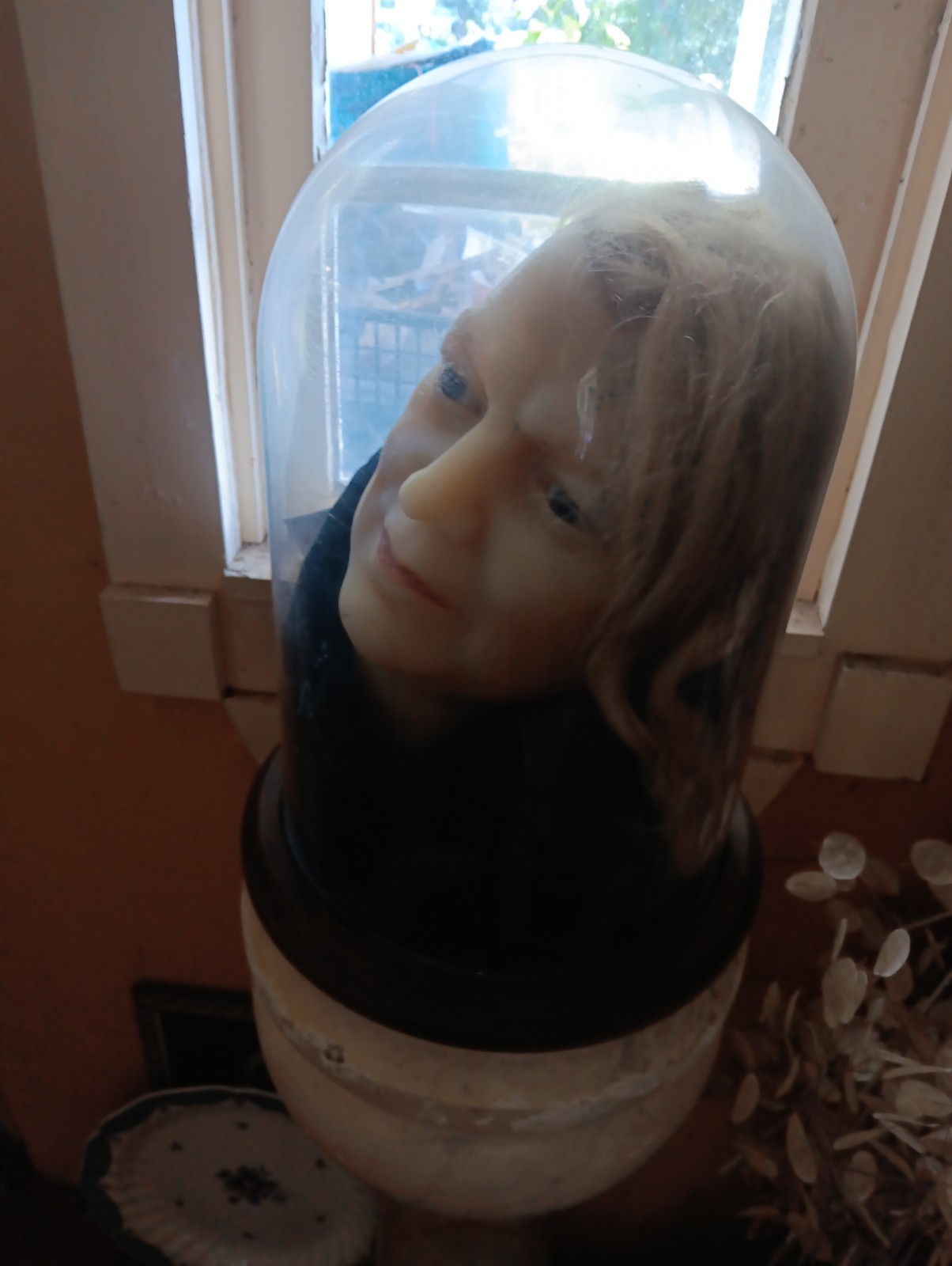 Large Antique Wax Figure Head Large Antique Wax Figure Head