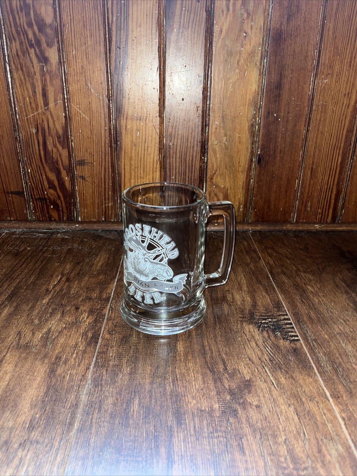Vintage Moosehead Canadian Lager Beer Heavy Mug Glass Stein Canada