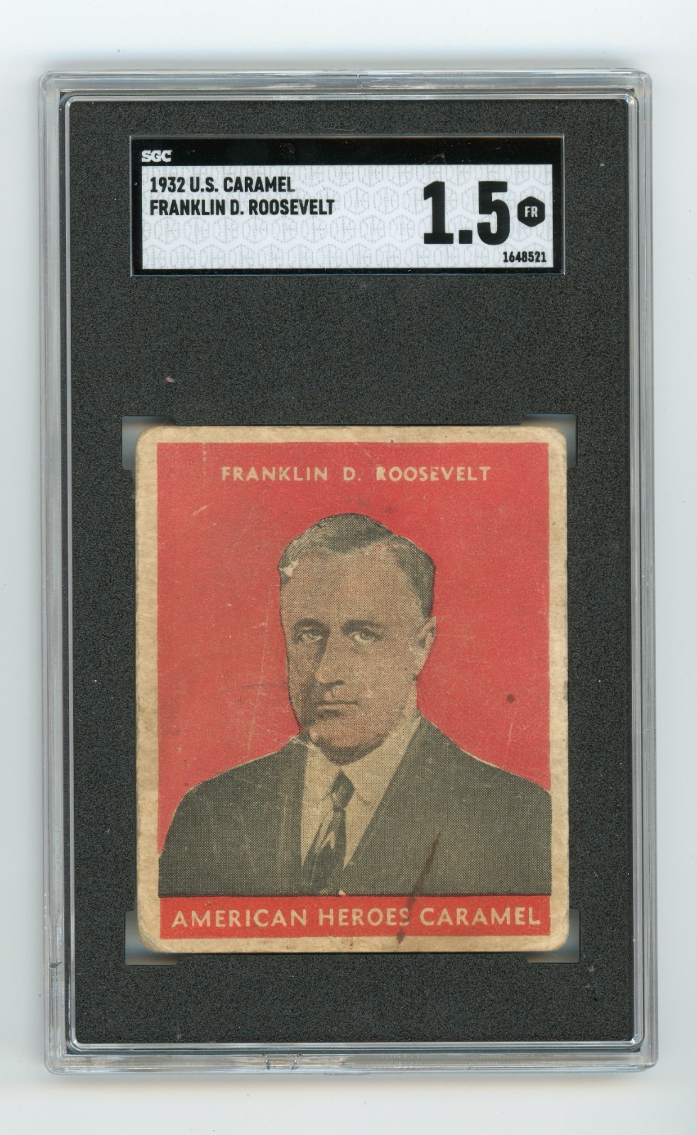 1932 U.S. Caramel Franklin D. Roosevelt Presidents SGC 1.5 FR (G)