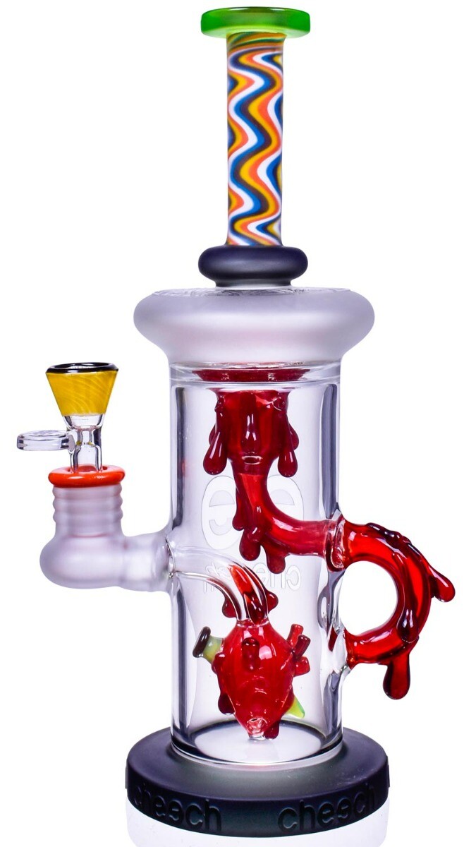 THICK Cheech™ 12" HEART Recycler BONG Wigwag Glass Water Pipe HEAVY Hookah *USA* THICK Cheech™ 12" HEART Recycler BONG Wigwag Glass Water Pipe HEAVY Hookah *USA*