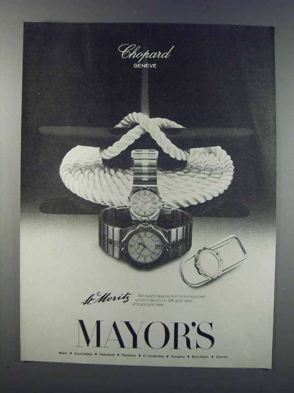 1981 Chopard St. Moritz Watches Ad