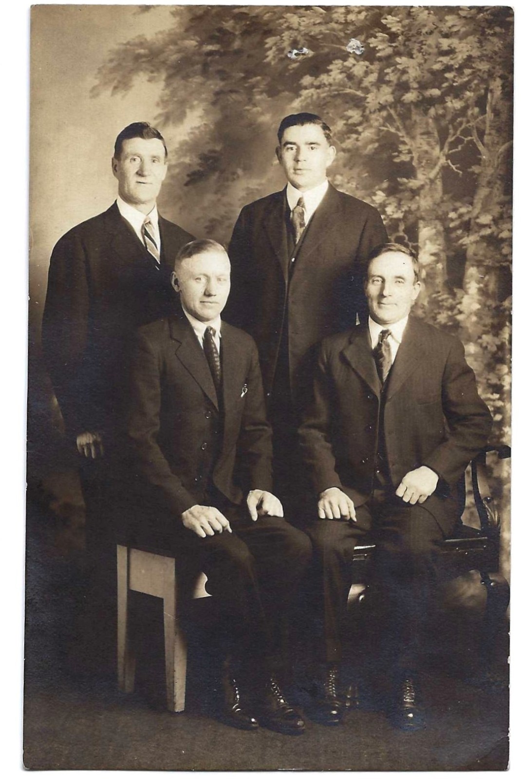 Vintage Vernacular RPPC 4 Distinguished Gentlemen Posed Vintage Vernacular RPPC 4 Distinguished Gentlemen Posed