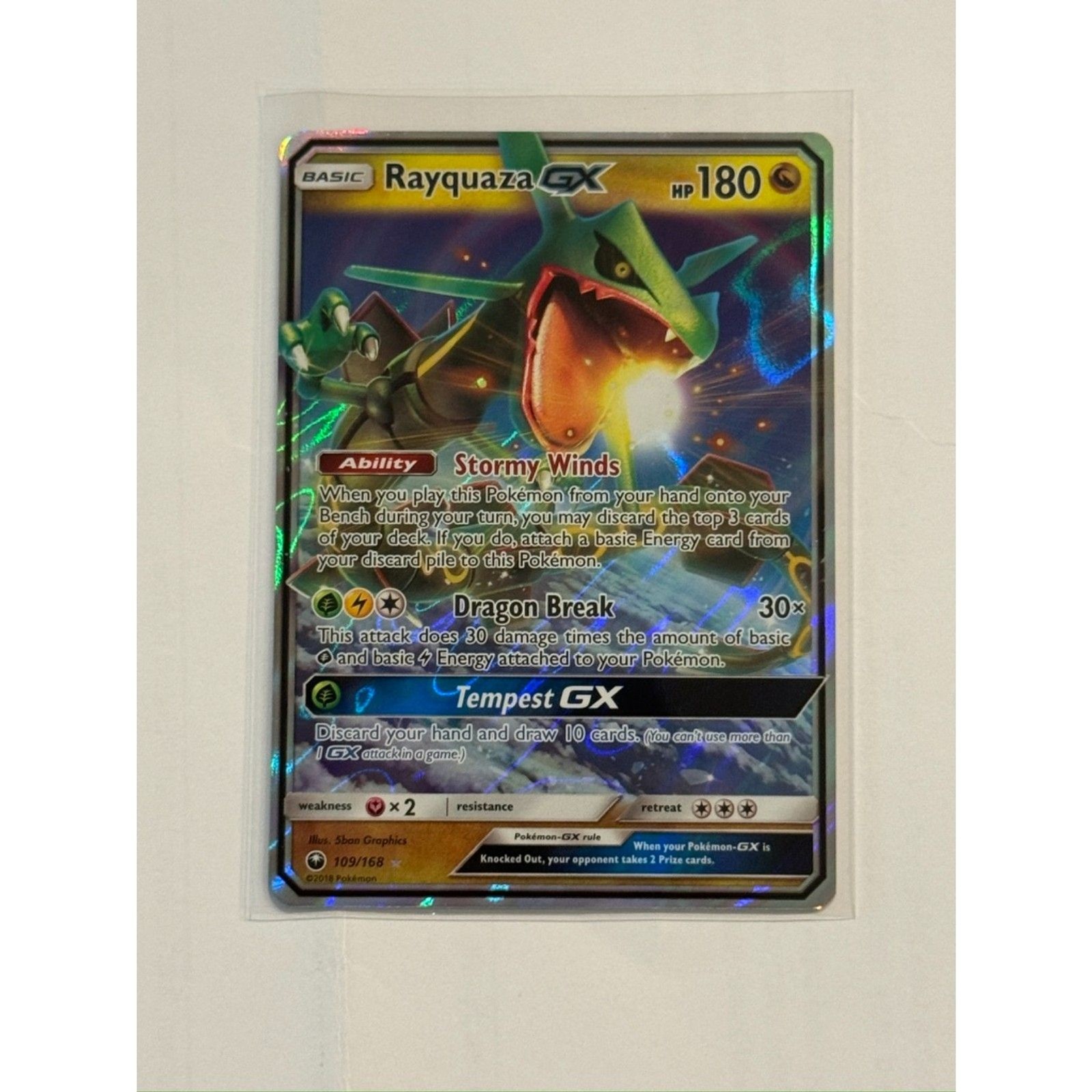 Pokemon Rayquaza GX 109/168 Celestial Storm Holo Ultra Rare TCG Card Pokemon Rayquaza GX 109/168 Celestial Storm Holo Ultra Rare TCG Card