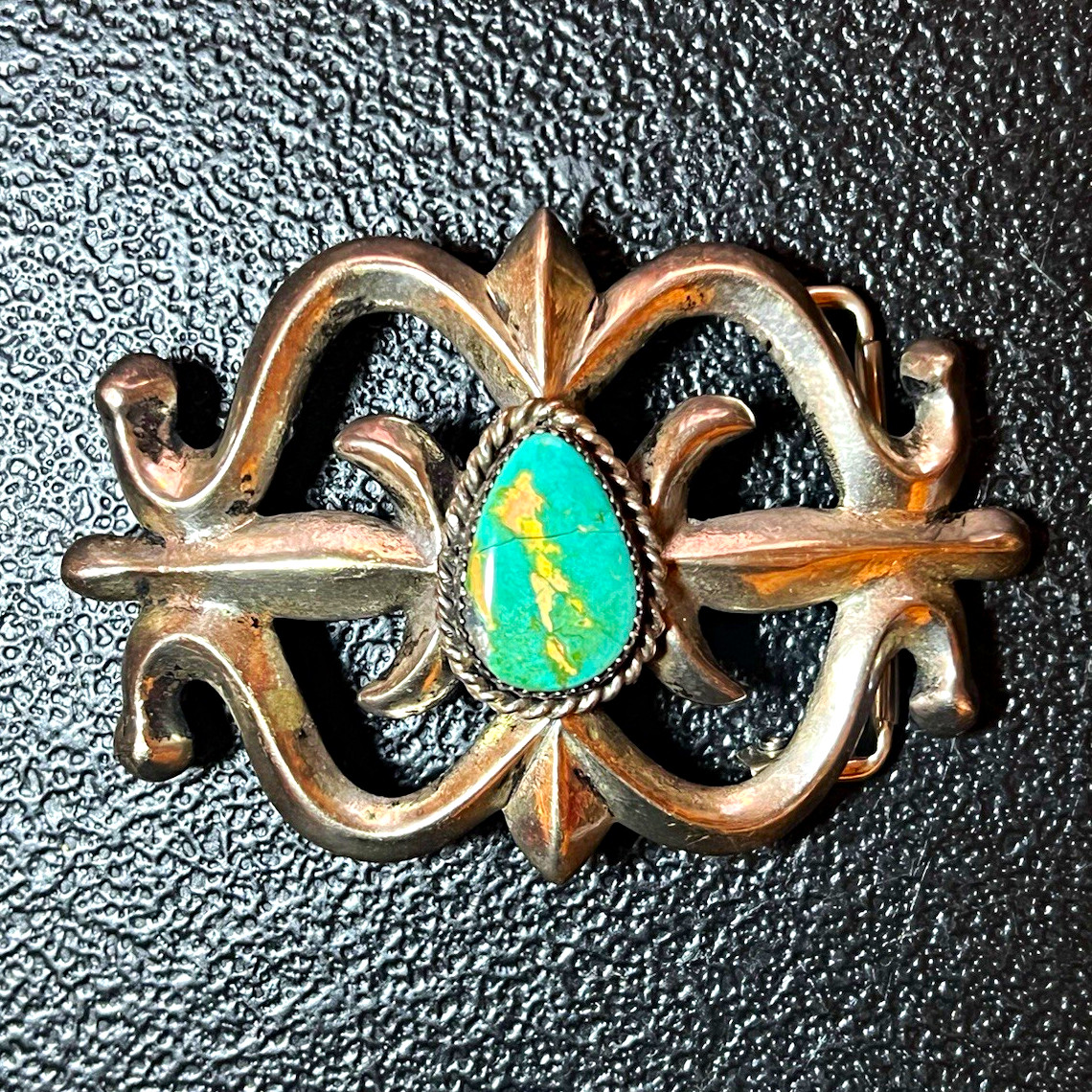 VTG sterling silver belt buckle handmade by Navajo silversmith Wilfred B. Henry VTG sterling silver belt buckle handmade by Navajo silversmith Wilfred B. Henry