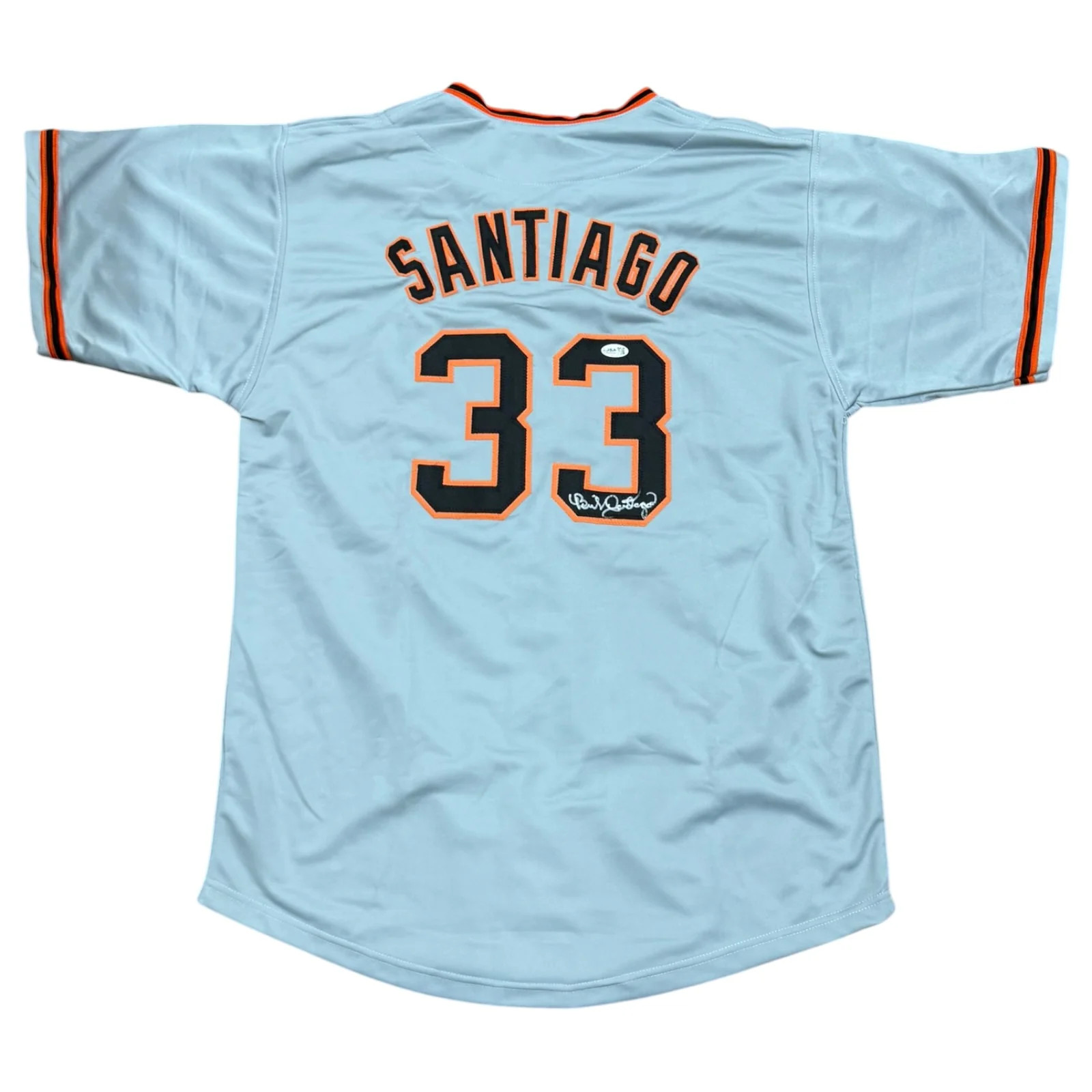 Benito Santiago Autographed San Francisco (Grey #33) Custom Stitched Jersey - JS Benito Santiago Autographed San Francisco (Grey #33) Custom Stitched Jersey - JS