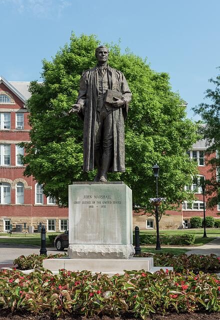 Photo:Huntington WV John Marshall Statue Marshall University 2015 Plaza Photo:Huntington WV John Marshall Statue Marshall University 2015 Plaza