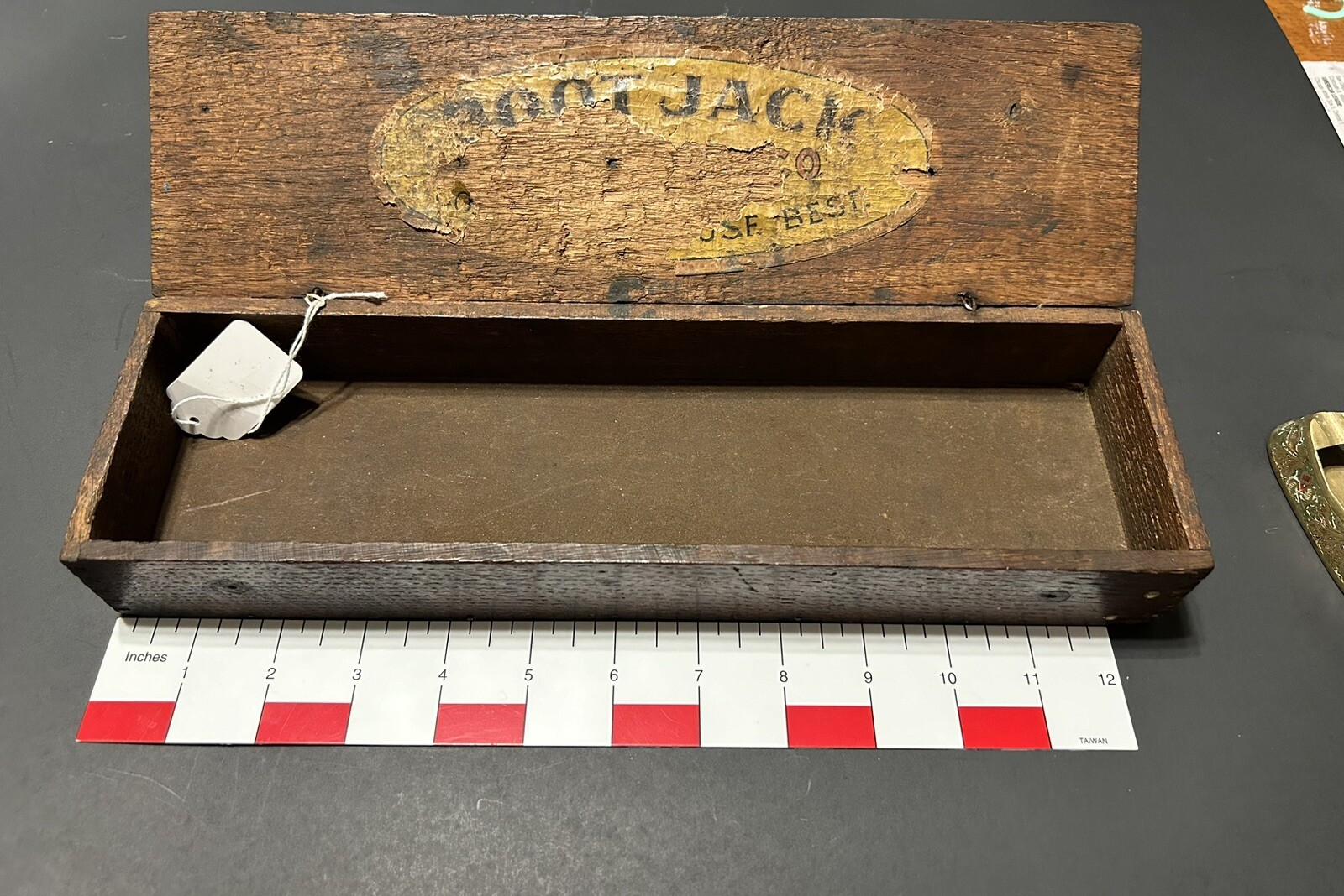 Antique Vintage Boot Jack Plug Tobacco Wooden Box Antique Vintage Boot Jack Plug Tobacco Wooden Box