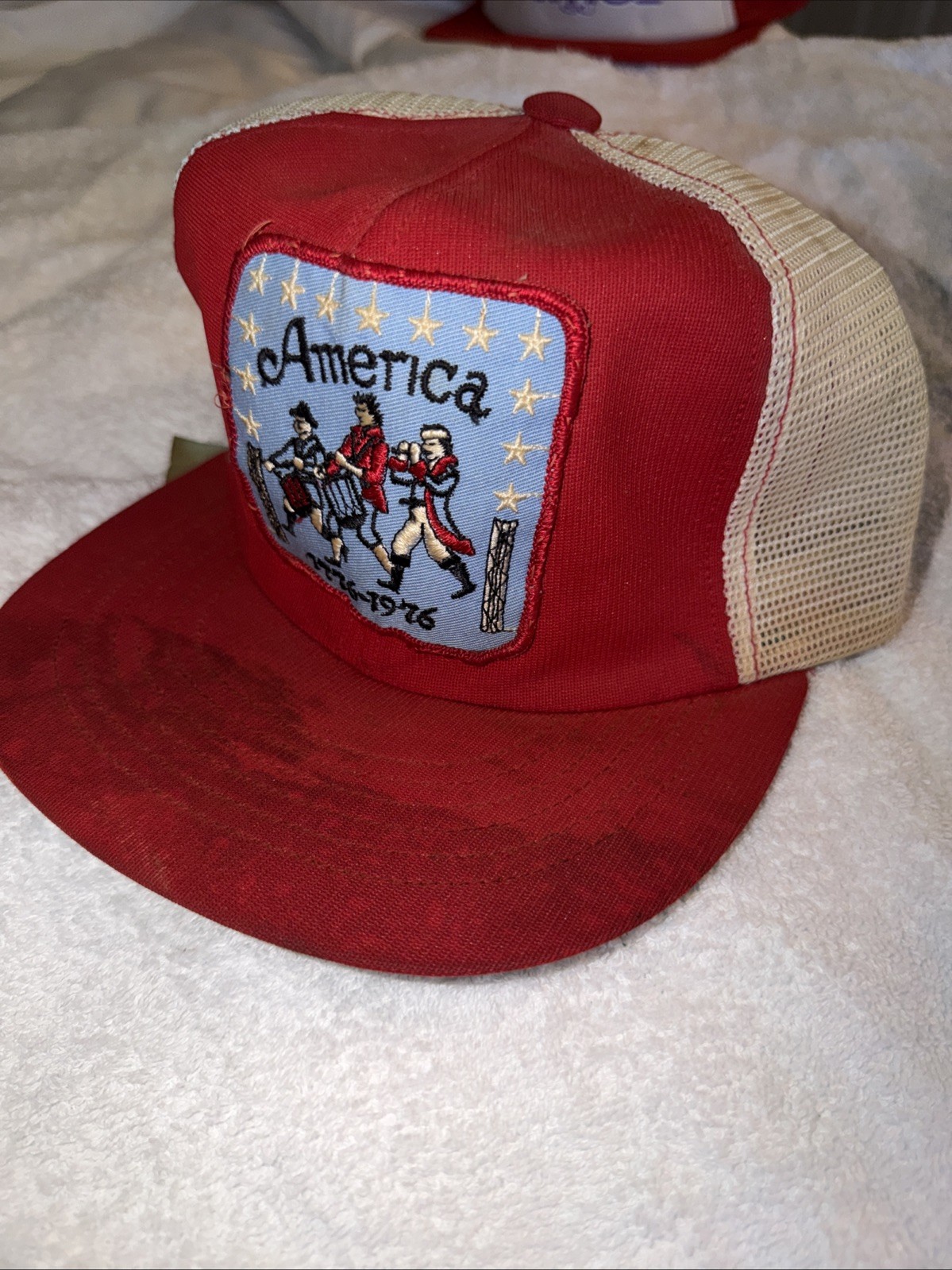 Rare Vintage 1976 America Bicentennial Patch Mesh Trucker Hat Rare Vintage 1976 America Bicentennial Patch Mesh Trucker Hat
