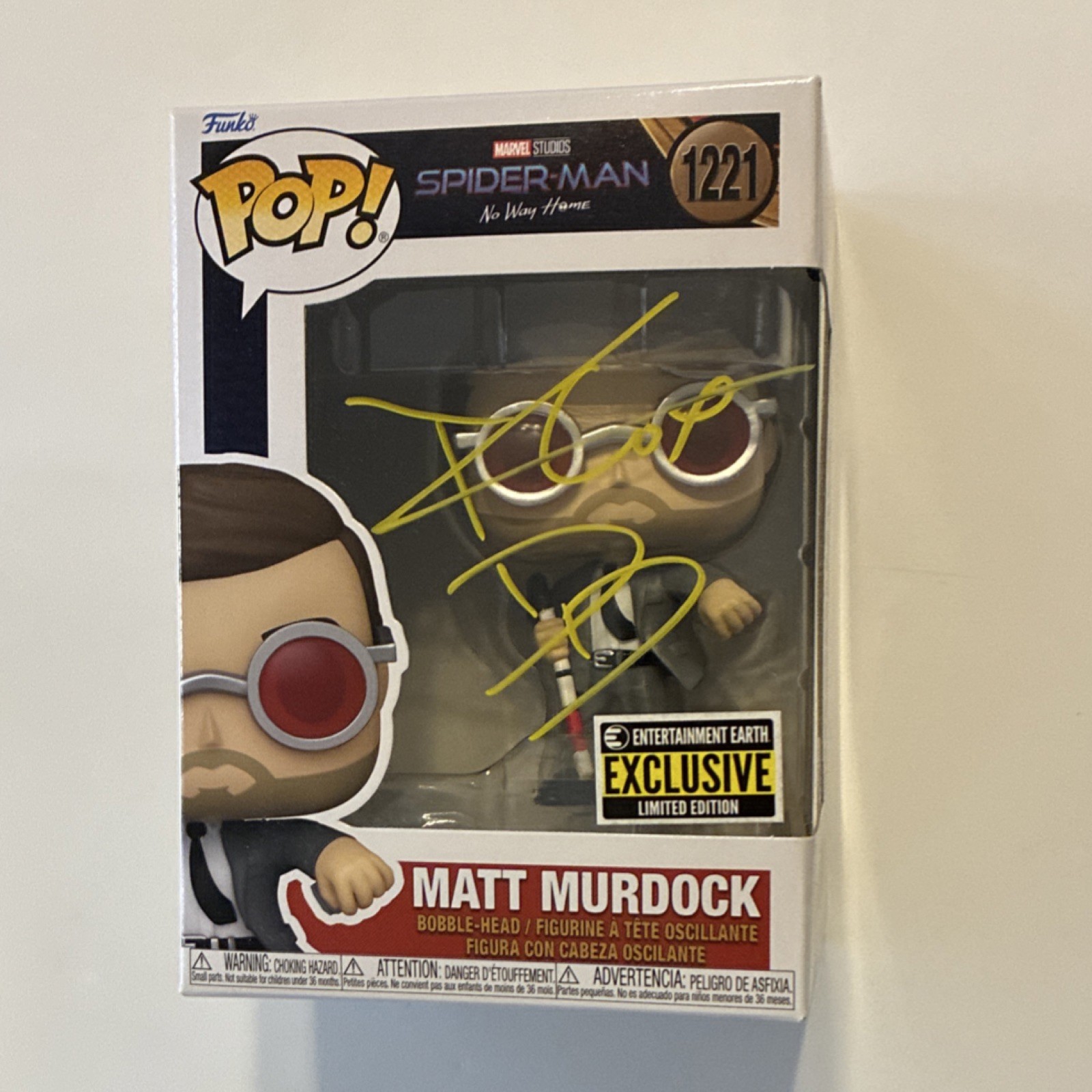 Funko Pop Charlie Cox Spider-Man No Way Home Matt Murdock Exclusive JSA Signed