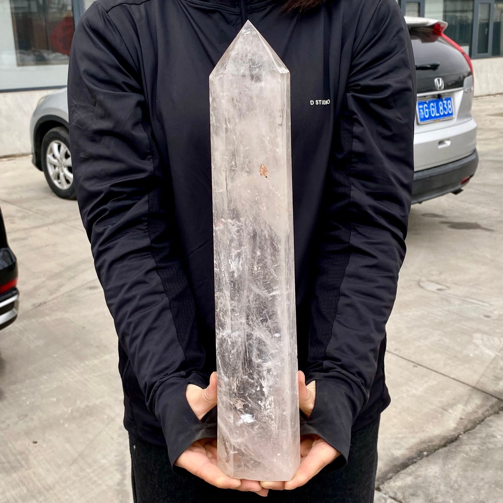 8.66LB Large Natural Clear Crystal Obelisk Quartz Energy Tower Point Reiki Heali 8.66LB Large Natural Clear Crystal Obelisk Quartz Energy Tower Point Reiki Heali