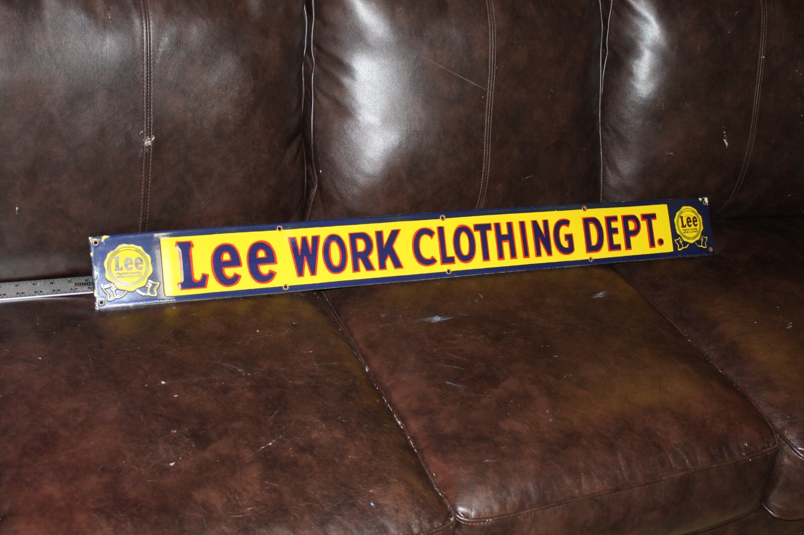 RARE LEE WORK CLOTHING STORE DISPLAY DEALER SIGN WEAR DENIM OVERALLS GAS OIL RARE LEE WORK CLOTHING STORE DISPLAY DEALER SIGN WEAR DENIM OVERALLS GAS OIL
