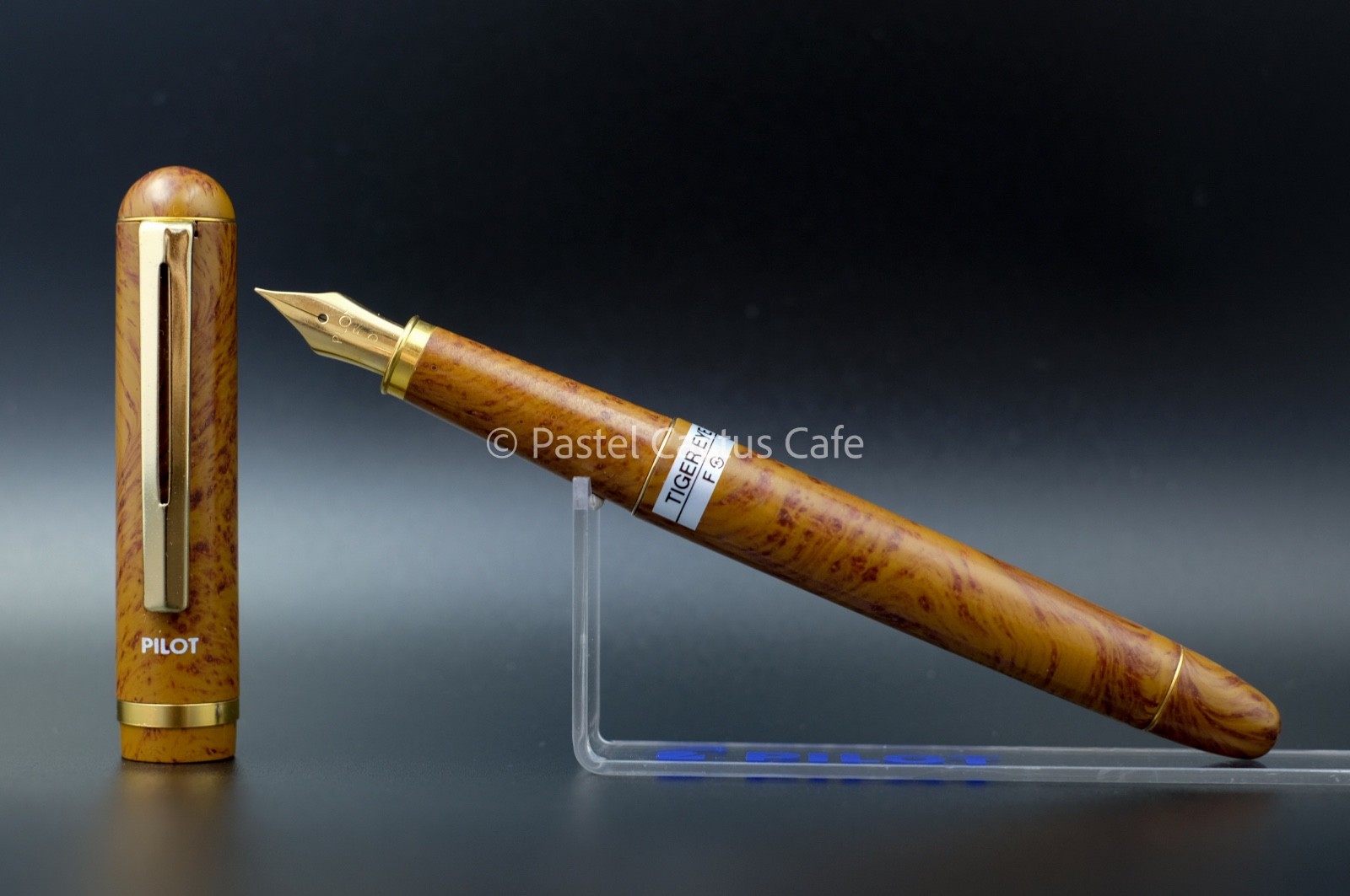 Pilot F "Tiger Eye" F Nib Fountain Pen NOS Vintage 1980s Rare Collectible Pilot F "Tiger Eye" F Nib Fountain Pen NOS Vintage 1980s Rare Collectible