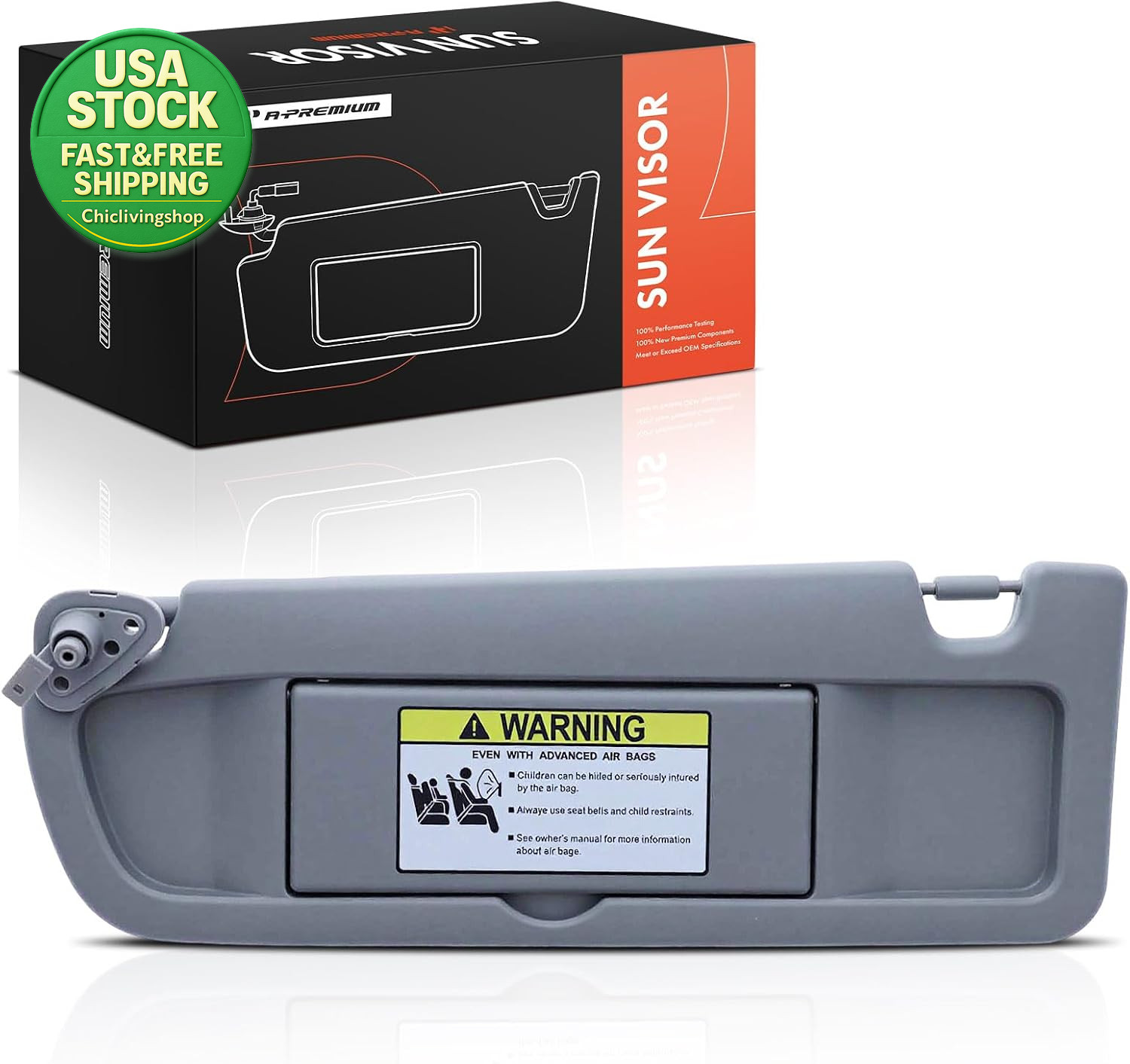 Left Driver Side Sun Visor Light Gray for Honda Civic 2006 2007 2008 2009 2011 Left Driver Side Sun Visor Light Gray for Honda Civic 2006 2007 2008 2009 2011