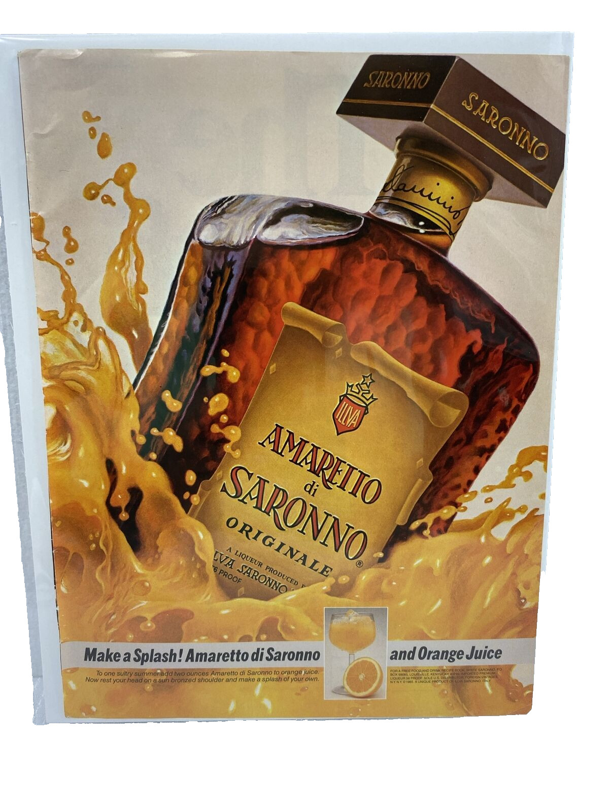 Vintage 1992 Print Ad Saronno Liquor Genuine Magazine Advertisement Ephemera Vintage 1992 Print Ad Saronno Liquor Genuine Magazine Advertisement Ephemera