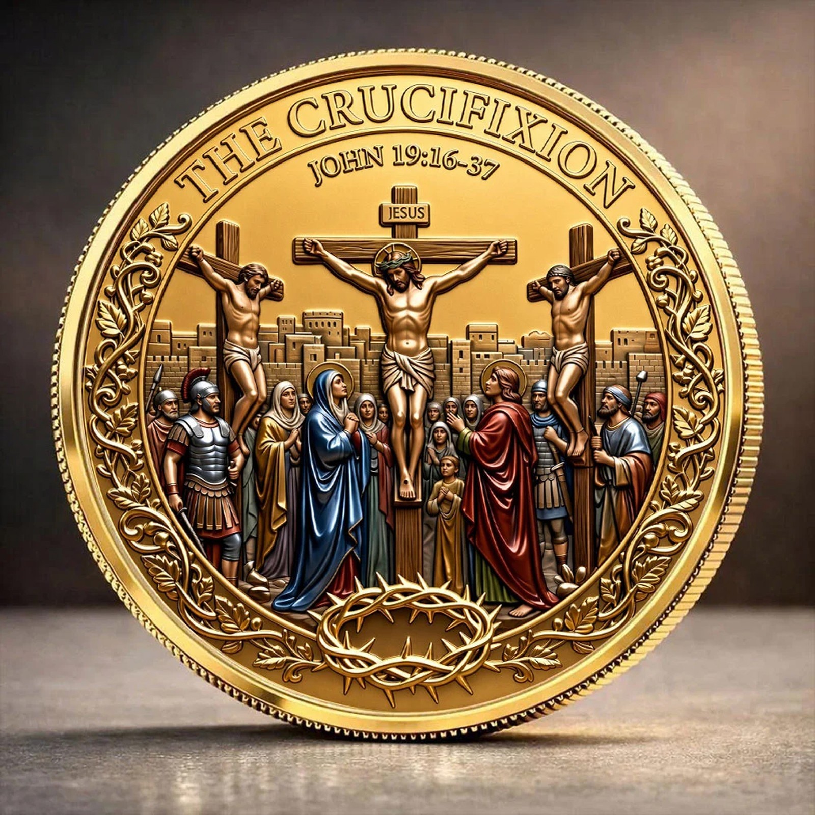 The Crucifixion of Jesus Commemorative Coin - Christian Coin Collection The Crucifixion of Jesus Commemorative Coin - Christian Coin Collection