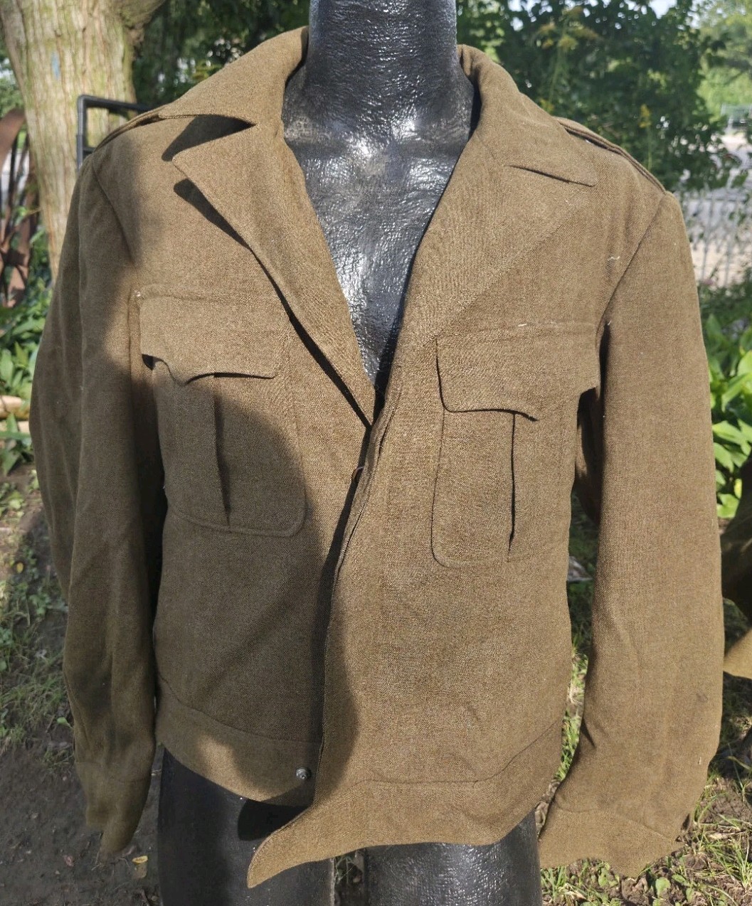 WWII WW2 42R US ARMY IKE JACKET WOOL JACKET FIELD WOOL OD ETO Pto No Patch WWII WW2 42R US ARMY IKE JACKET WOOL JACKET FIELD WOOL OD ETO Pto No Patch