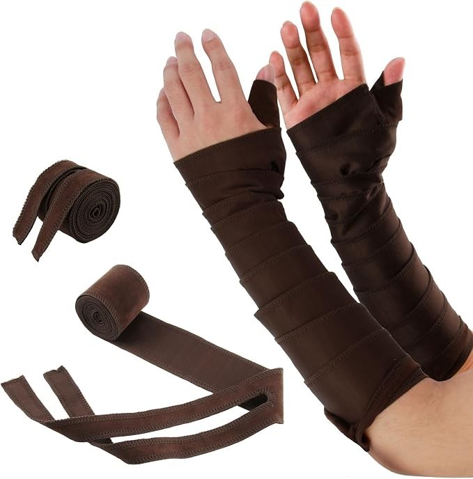 1 Pair Medieval Hand Wraps Renaissance Arm Wraps Cotton Fabric Bracers | 1 Pair Medieval Hand Wraps Renaissance Arm Wraps Cotton Fabric Bracers |
