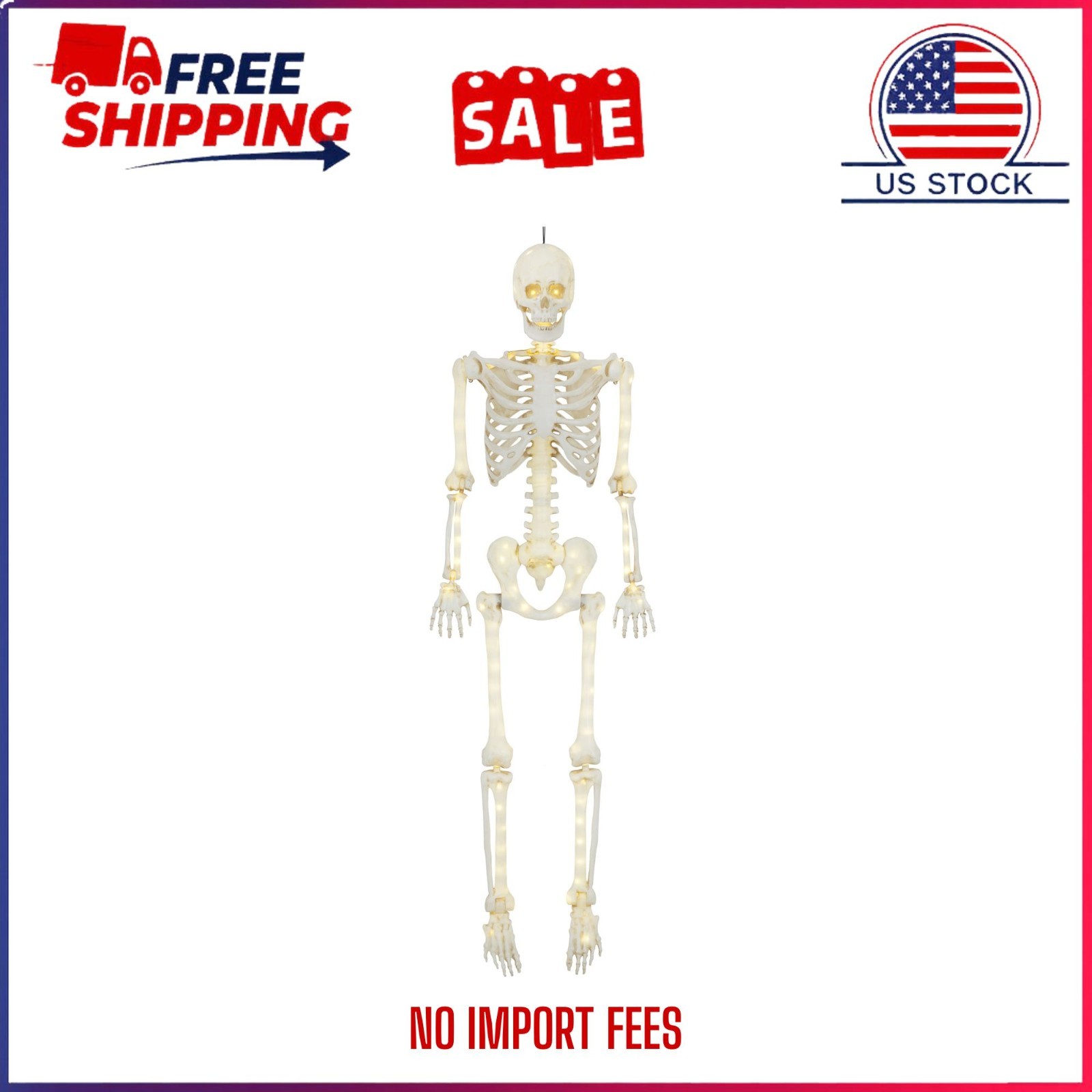 5ft Poseable LED Illuminated Skeleton, Halloween Decoration, by Way to Celebrate 5ft Poseable LED Illuminated Skeleton, Halloween Decoration, by Way to Celebrate