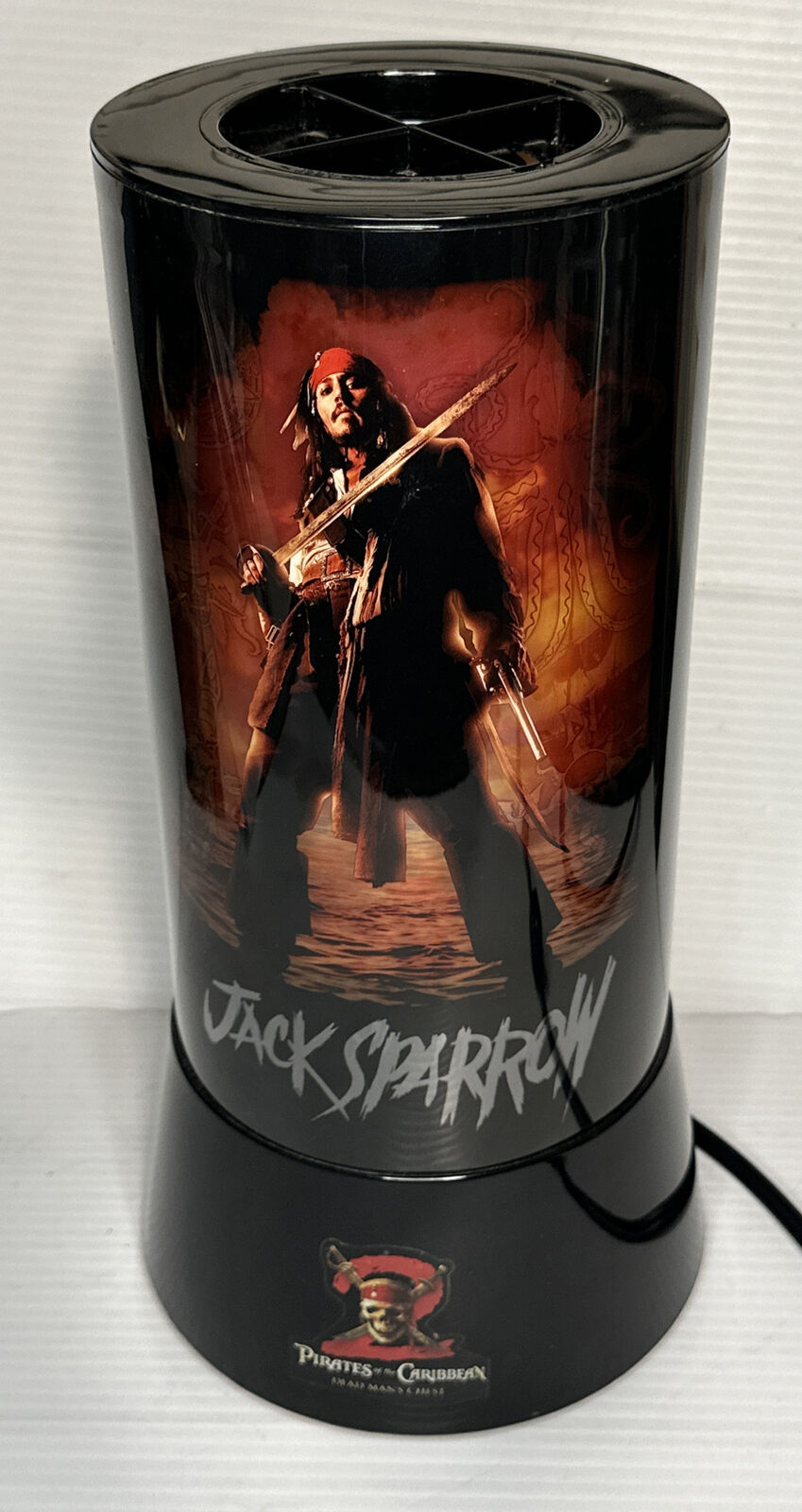 JOHNNY DEPP PIRATES OF THE CARIBBEAN JACK SPARROW MOTION LIGHT LAMP - WORKS