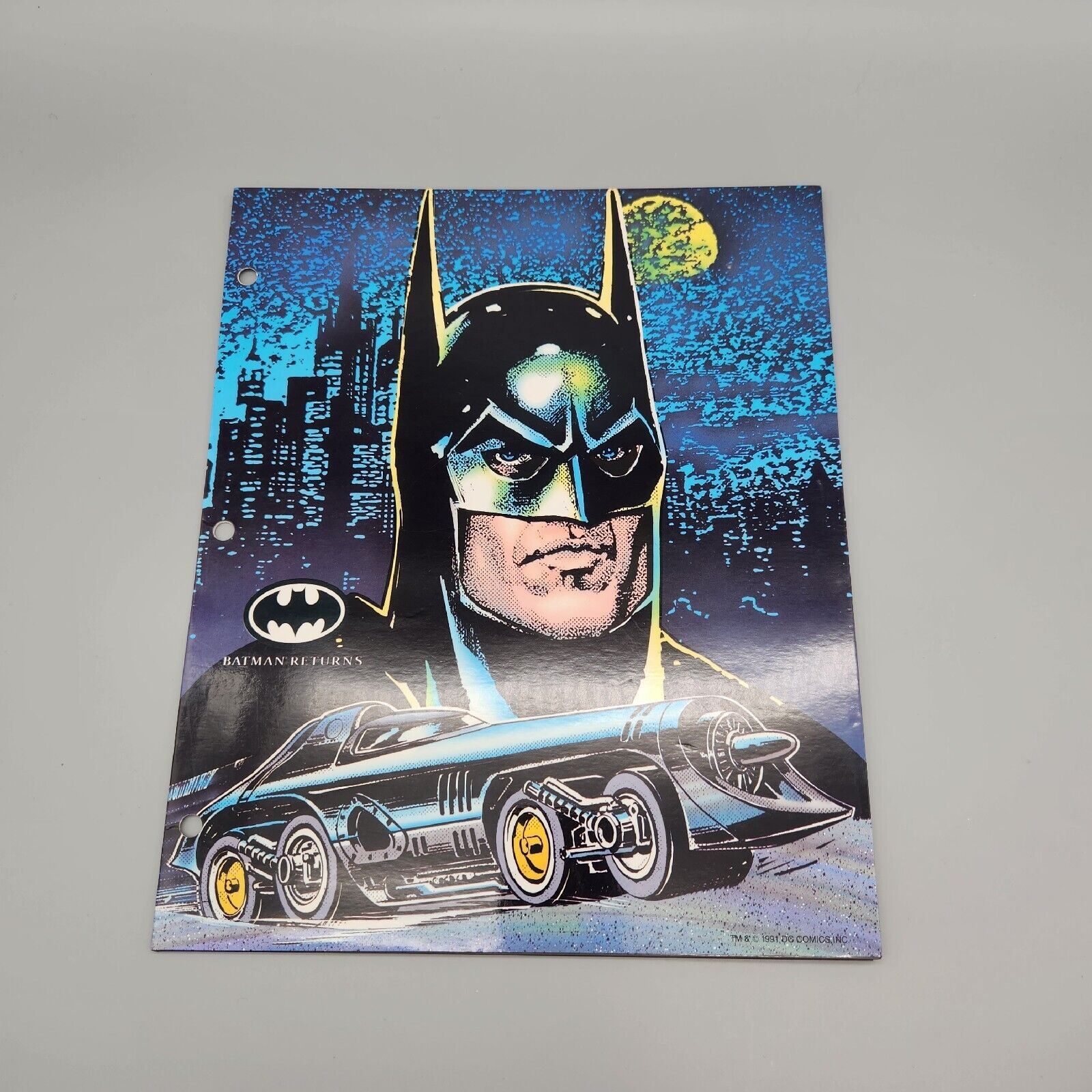 Vintage BATMAN RETURNS Folder School 1991 Impact International DC Comics 1990s 