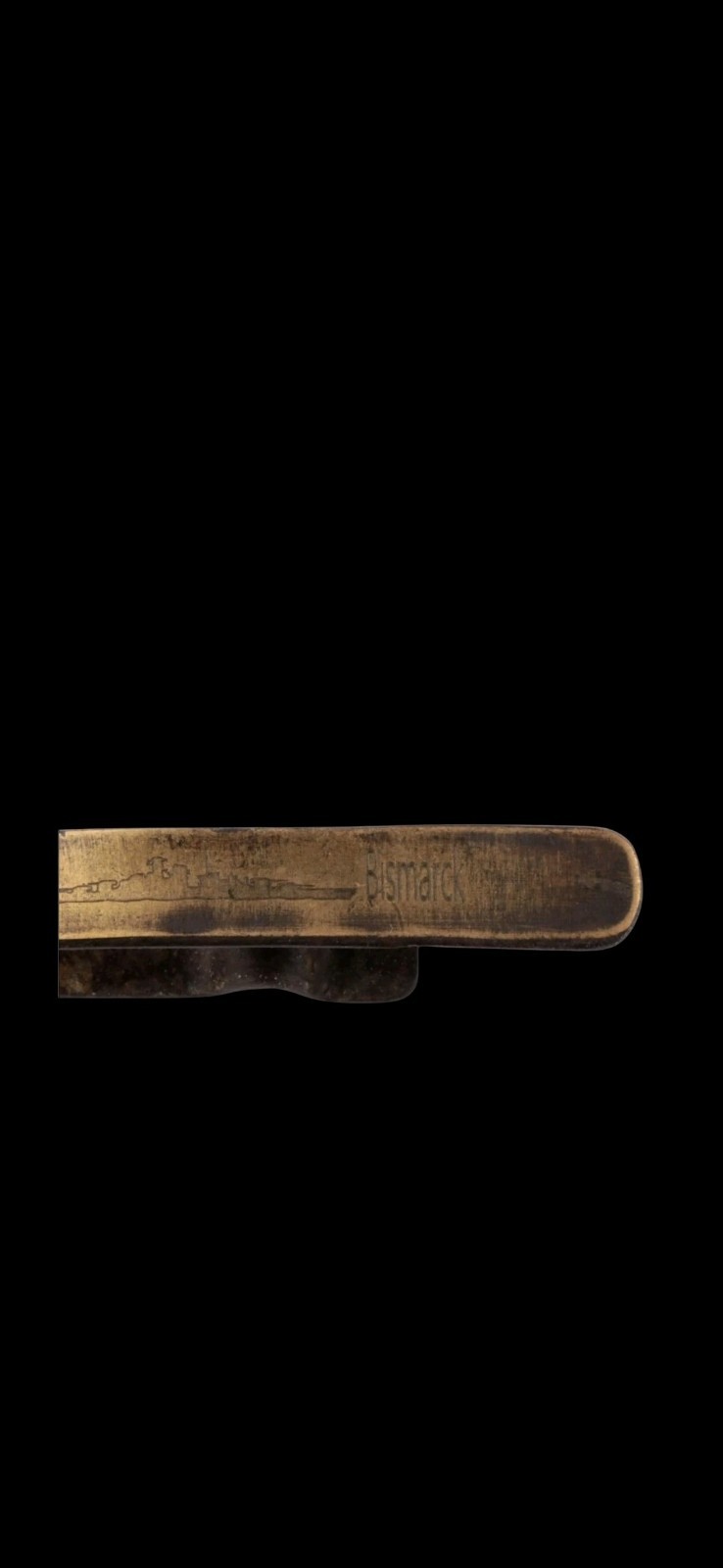 Unique Antique WWII Central European  Europe Bismarck Tie Clip rare German 