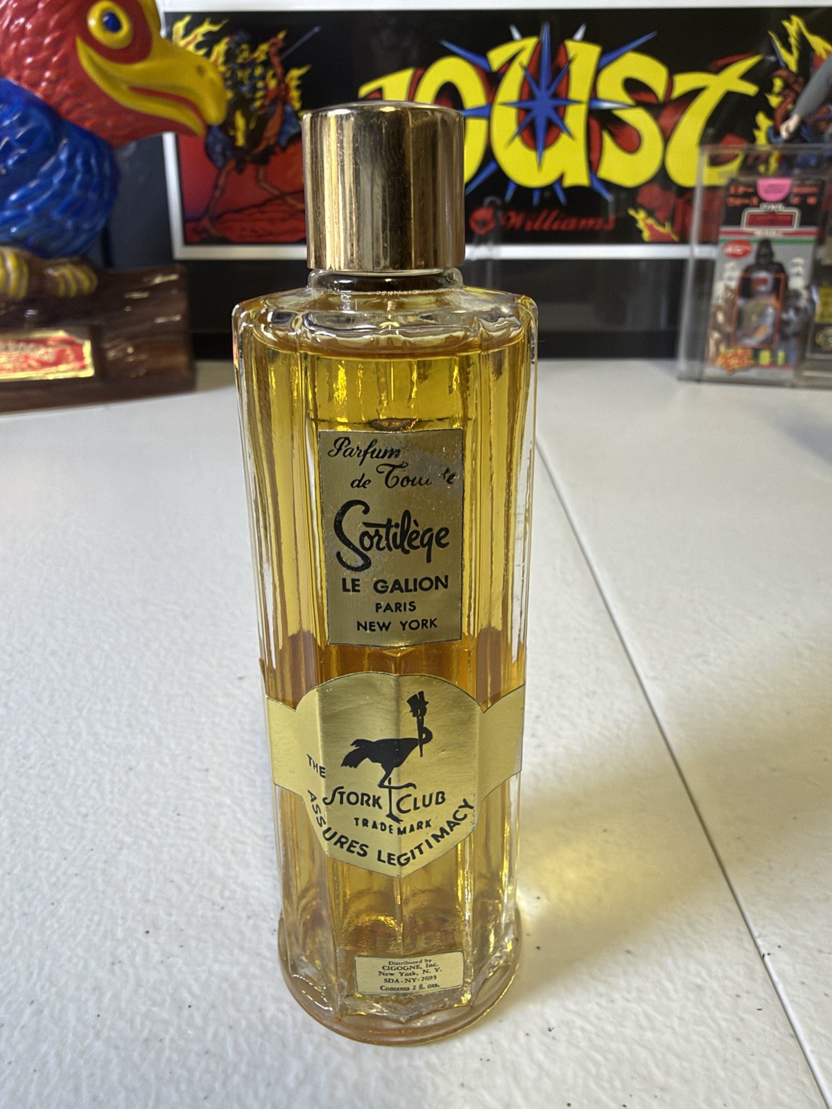 1960’s SORTILEGE SMALL PERFUME Iconic STORK CLUB LOGO NYC  VINTAGE RARE