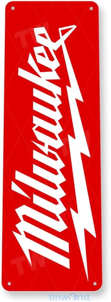 Tinworld Tin Sign: Milwaukee Tool Garage Auto Shop Tin Metal Signs Décor C969 Tinworld Tin Sign: Milwaukee Tool Garage Auto Shop Tin Metal Signs Décor C969