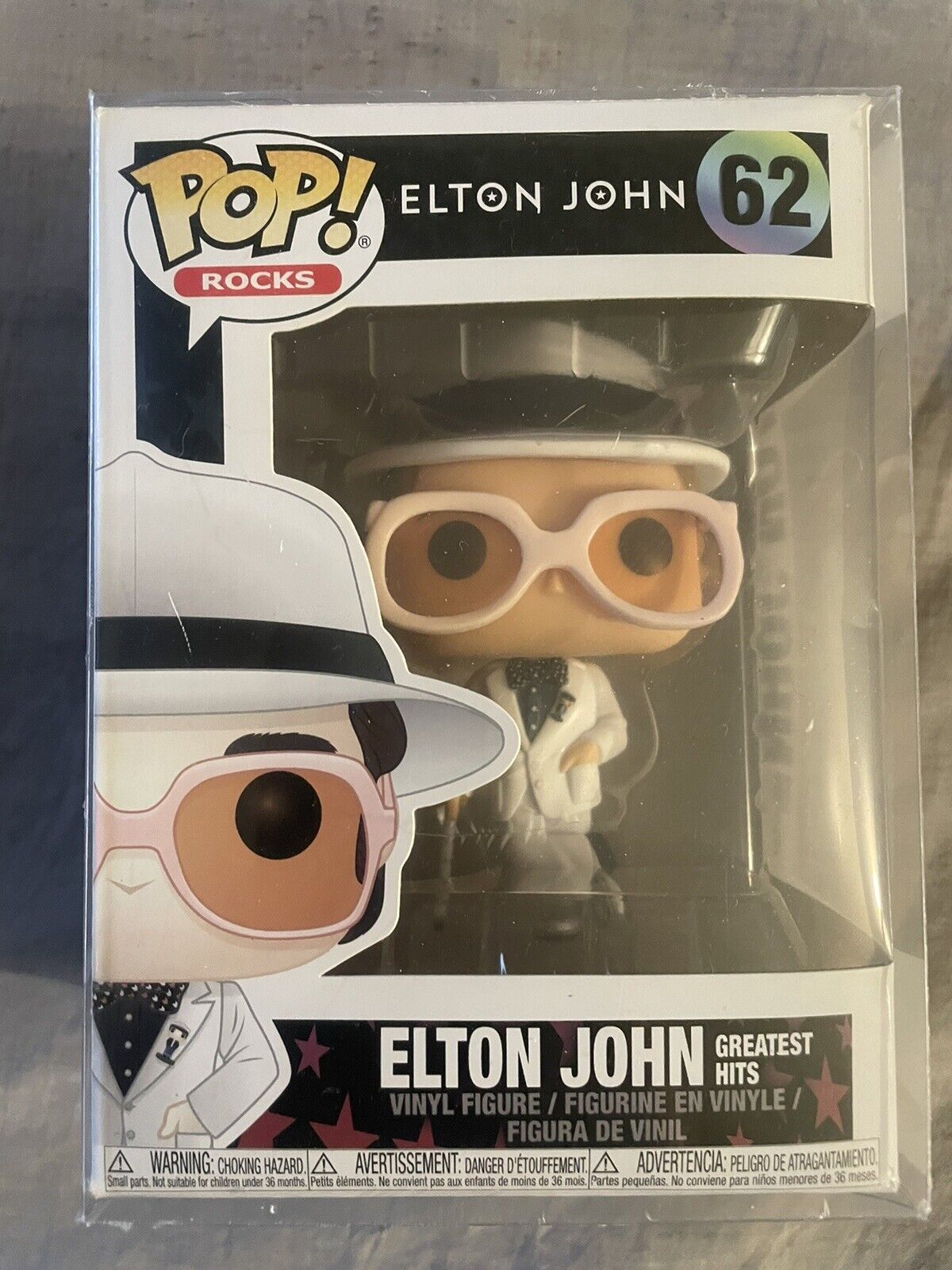 Funko Pop Elton John - Greatest Hits #62 - NEW [WITH PROTECTOR BOX] - VAULTED