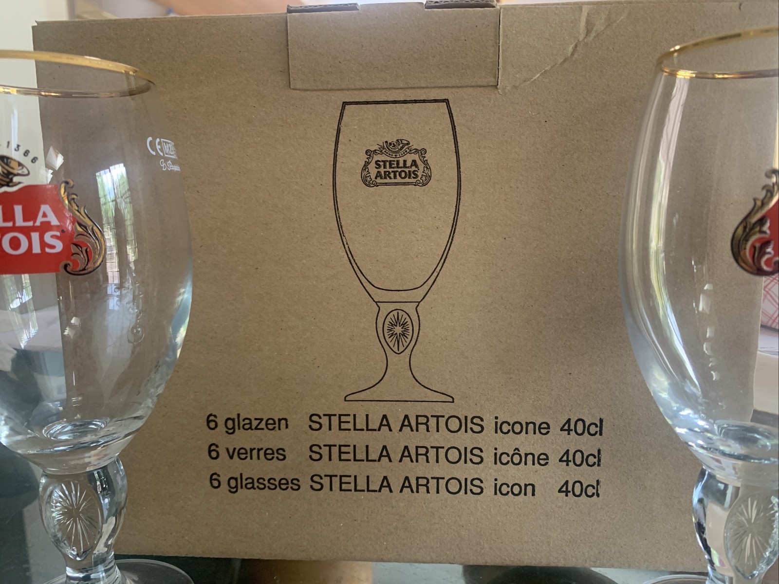 Stella Artois Chalice Restaurant Grade Beer Glass 40cl Case Of Six (6) Stella Artois Chalice Restaurant Grade Beer Glass 40cl Case Of Six (6)