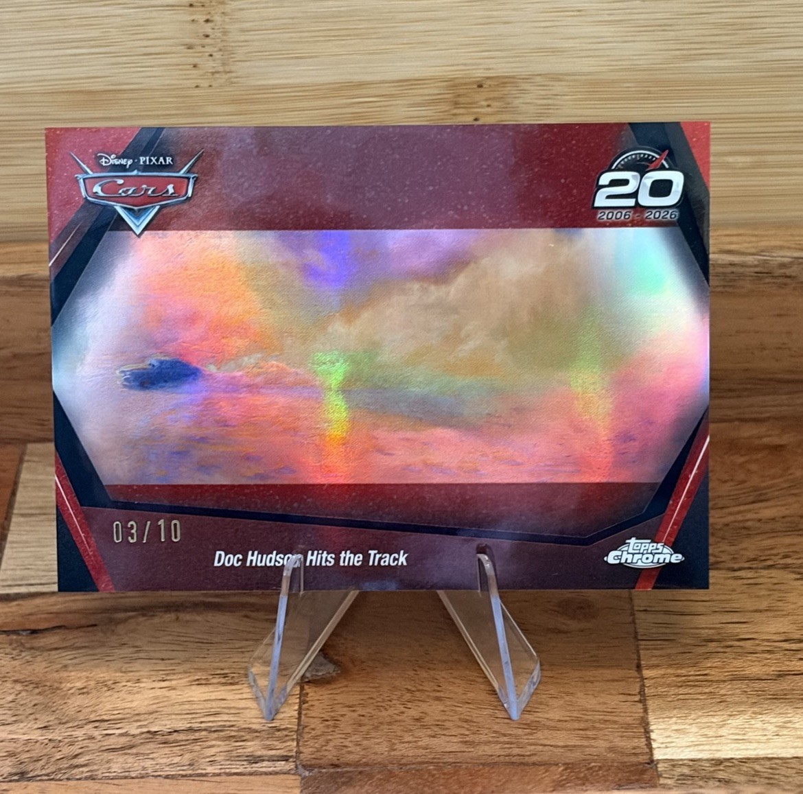 Topps Chrome Cars 20th Anniv Black Refract #CRS-8 Doc Hudson Hits the Track 3/10 Topps Chrome Cars 20th Anniv Black Refract #CRS-8 Doc Hudson Hits the Track 3/10