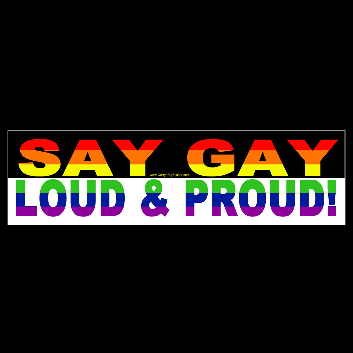 Say Gay Loud and Proud BUMPER STICKER or MAGNET magnetic decal LGBTQ gay pride
