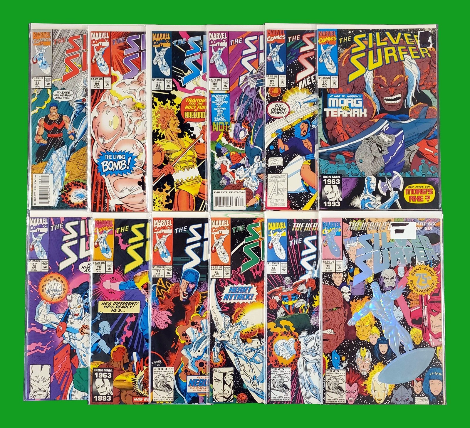 Silver Surfer Vol. 3 #74-85 Comic Book Lot (1992-1993) . VF to NM Silver Surfer Vol. 3 #74-85 Comic Book Lot (1992-1993) . VF to NM