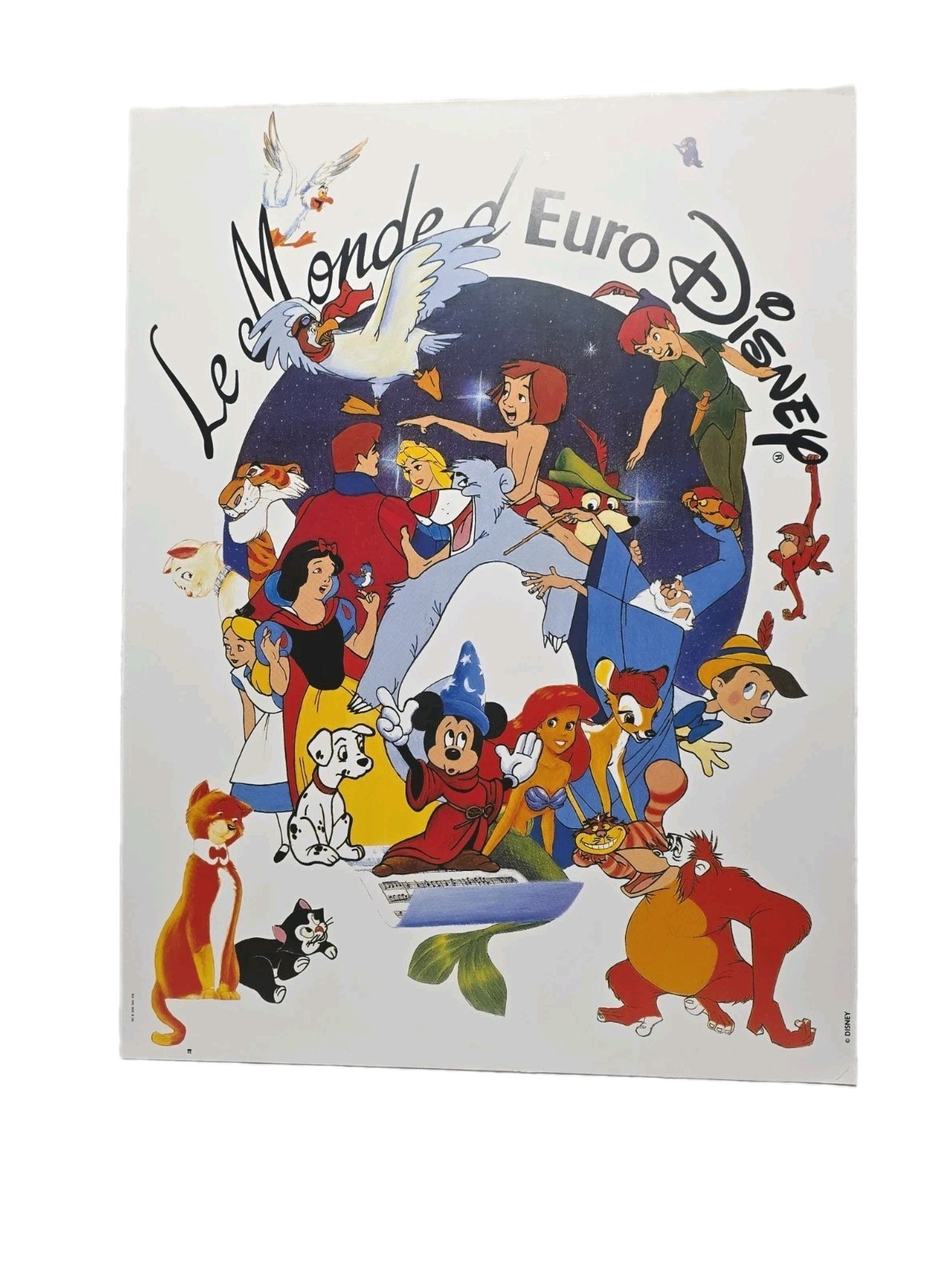 Vtg 1992 Euro Disney Poster Le Monde d'Euro Disney Mickey Ariel Montage 32 X 24 Vtg 1992 Euro Disney Poster Le Monde d'Euro Disney Mickey Ariel Montage 32 X 24