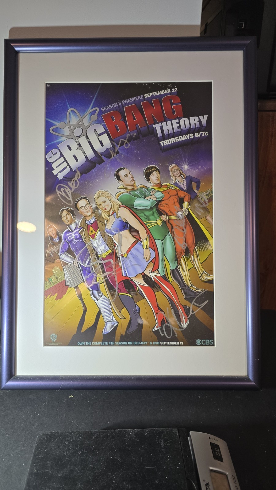 Big Bang Theory Signed Poster – 7 Cast Signatures – Limited SDCC - Prof Framed Big Bang Theory Signed Poster – 7 Cast Signatures – Limited SDCC - Prof Framed