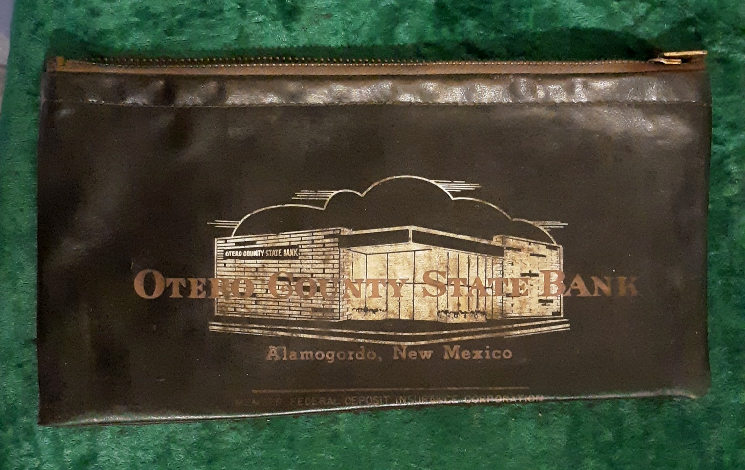 Vintage 1970s Bank Deposit Bag - Otero County State Bank, NM - Vinyl - VG+ Vintage 1970s Bank Deposit Bag - Otero County State Bank, NM - Vinyl - VG+