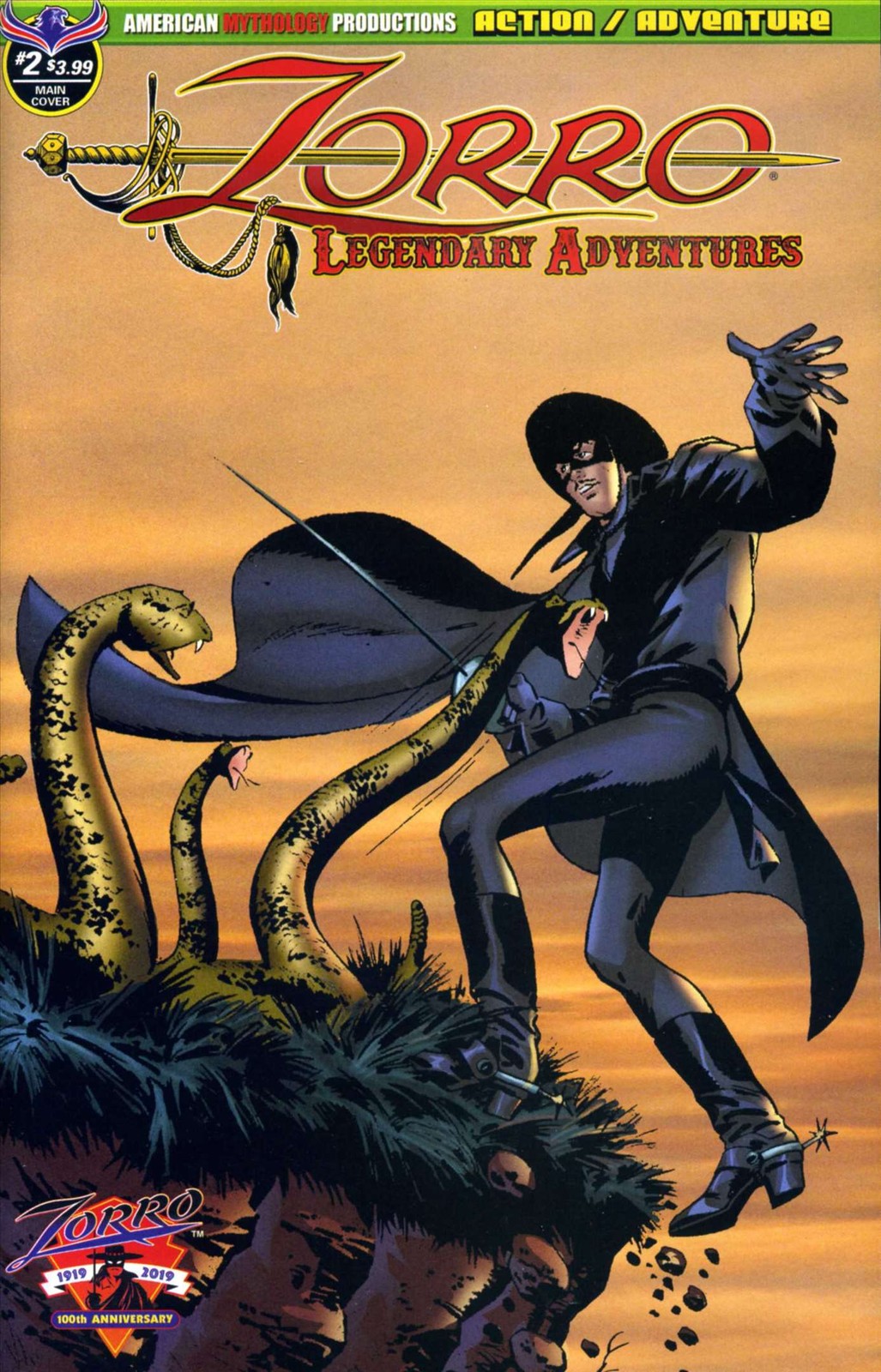 Zorro: Legendary Adventures #2 VF/NM; American Mythology | w/Bag+Board Zorro: Legendary Adventures #2 VF/NM; American Mythology | w/Bag+Board