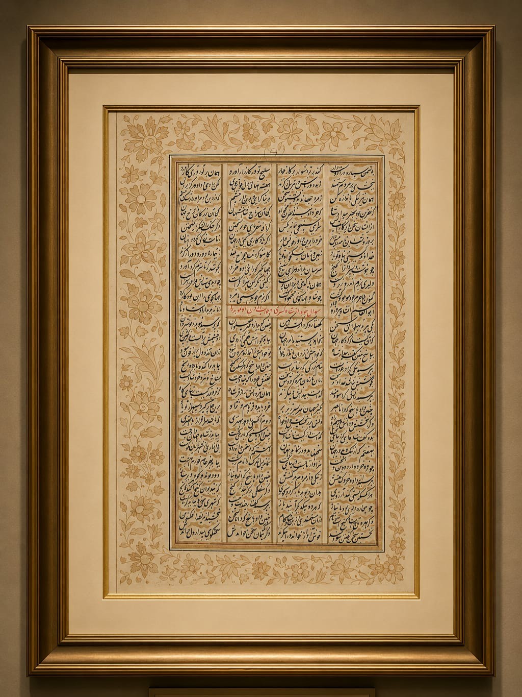 Rare HANDWRITTEN Persian Manuscript Folio Of Shahnameh Ferdowsi ( Book Of Kings) Rare HANDWRITTEN Persian Manuscript Folio Of Shahnameh Ferdowsi ( Book Of Kings)