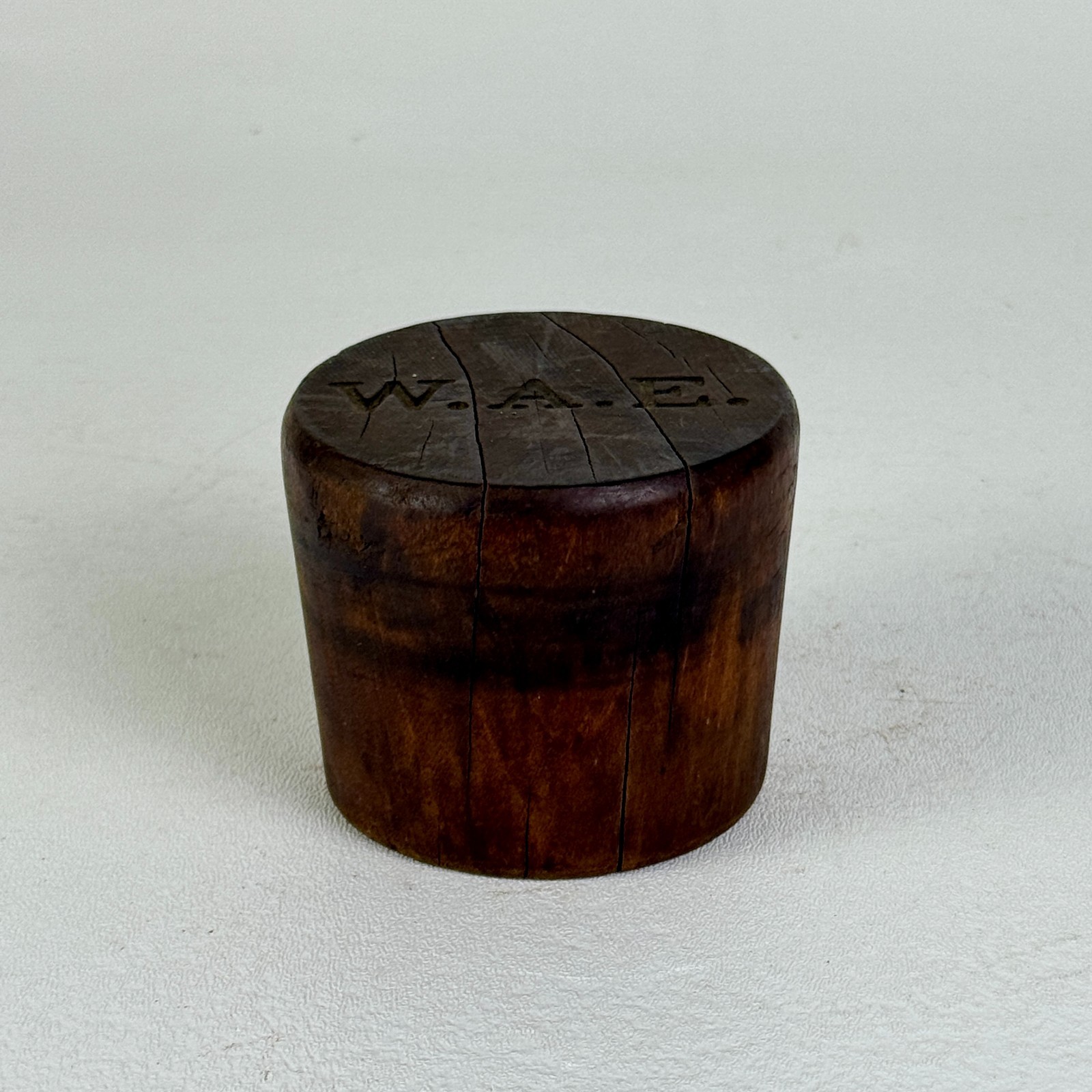 Rare Antique 19th Century Hard Wood Whiskey/Wine Barrel Bung Hole Stopper Plug