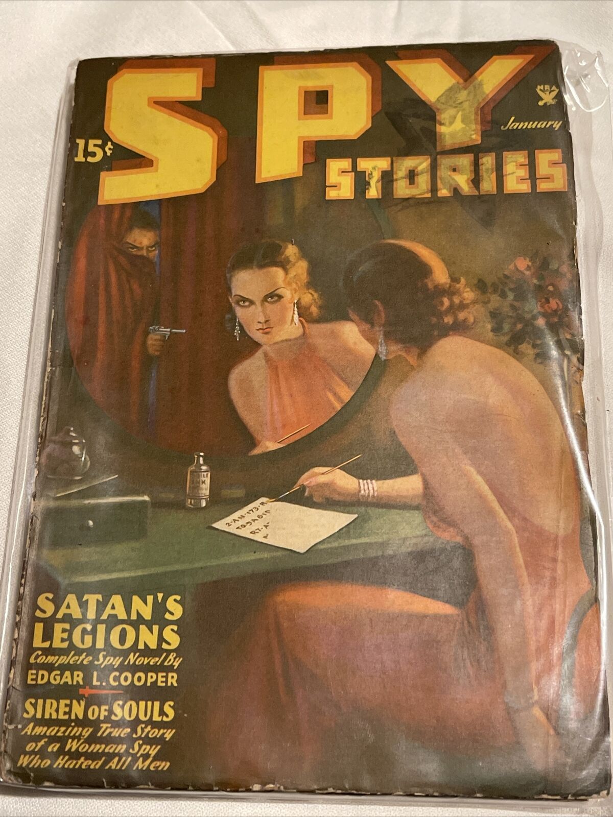 Spy Novels Pulp January 1935 ￼Satan’s Legions VG
