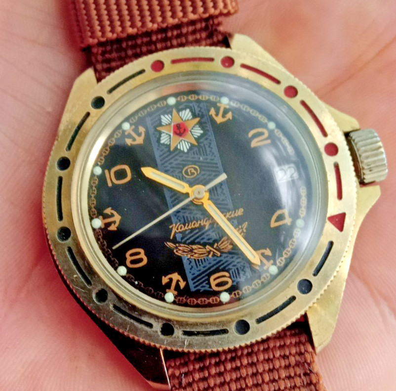 Vostok Komandirskie Russian mechanical officer's watch. History of Ukraine 2022 Vostok Komandirskie Russian mechanical officer's watch. History of Ukraine 2022