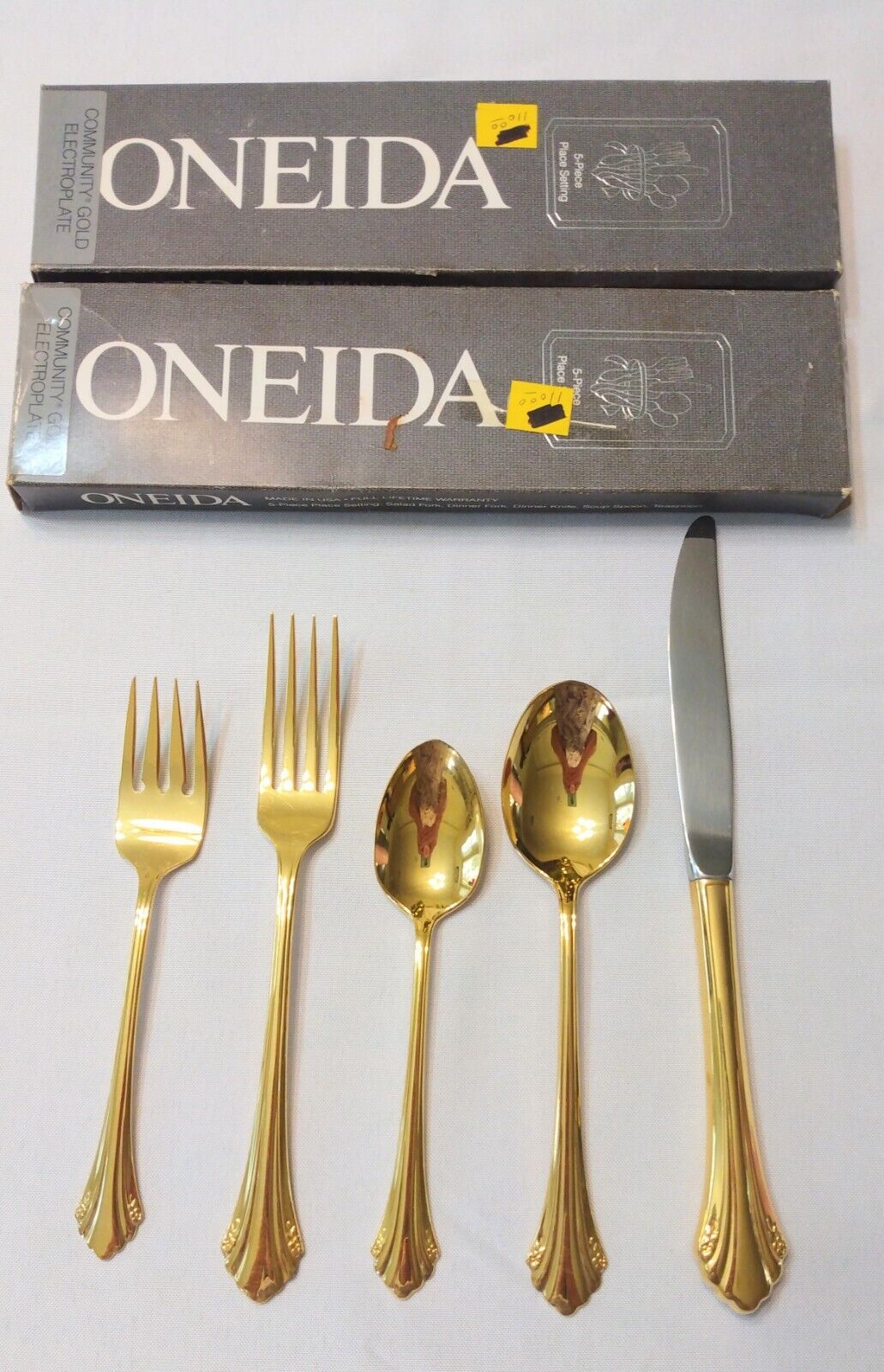 10 Pc. Oneida Community Flatware 2 - 5 piece “Golden enchantment” PRESTIGE Sets