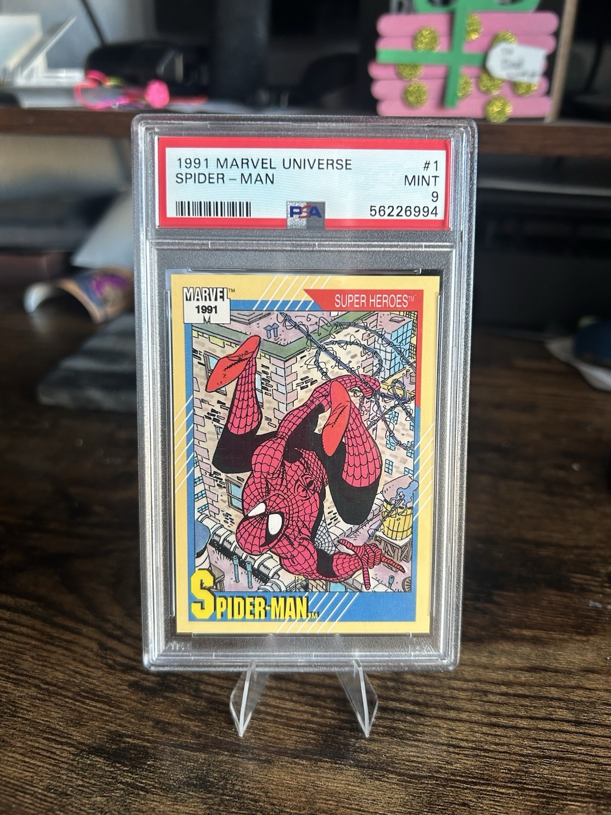 1991 Marvel Universe #1 Spider-Man PSA 9 MINT Vintage Trading Card Low Pop 1991 Marvel Universe #1 Spider-Man PSA 9 MINT Vintage Trading Card Low Pop