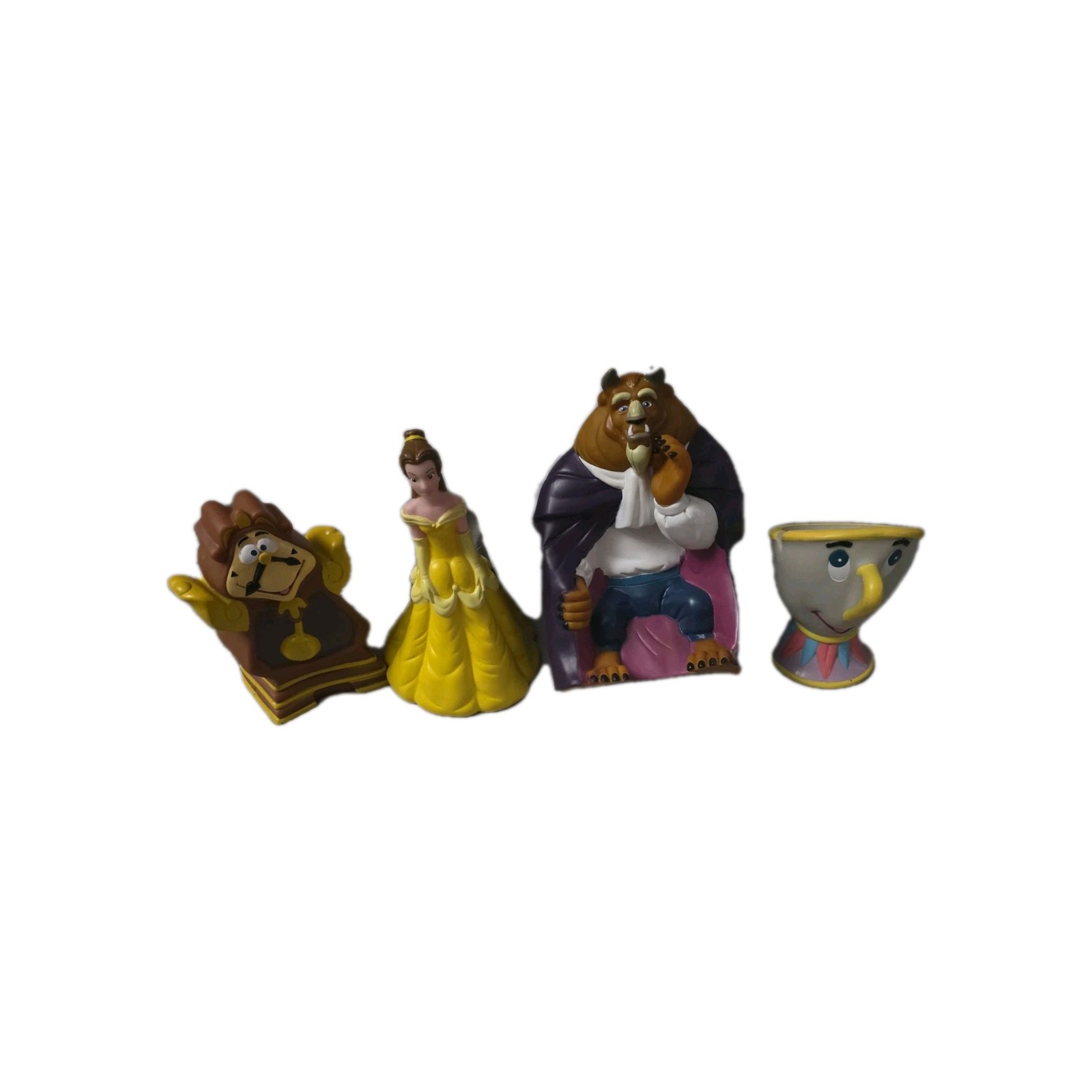 Rare - VTG 1992 Pizza Hut Disney Beauty & Beast Rubber Hand Puppets Complete Set Rare - VTG 1992 Pizza Hut Disney Beauty & Beast Rubber Hand Puppets Complete Set