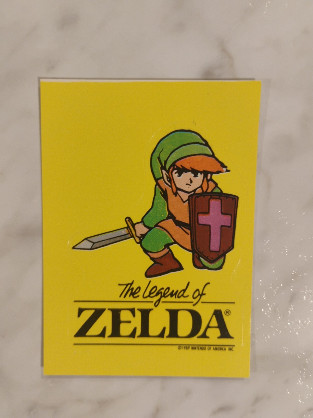 1989 Topps Nintendo Stickers #5 The Legend of Zelda Link Rookie 1989 Topps Nintendo Stickers #5 The Legend of Zelda Link Rookie
