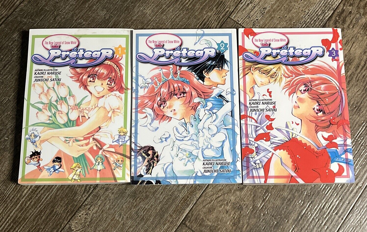 Pretear #1-3 Manga Books by Kaori Naruse & Junichi Satou Lot Of 3