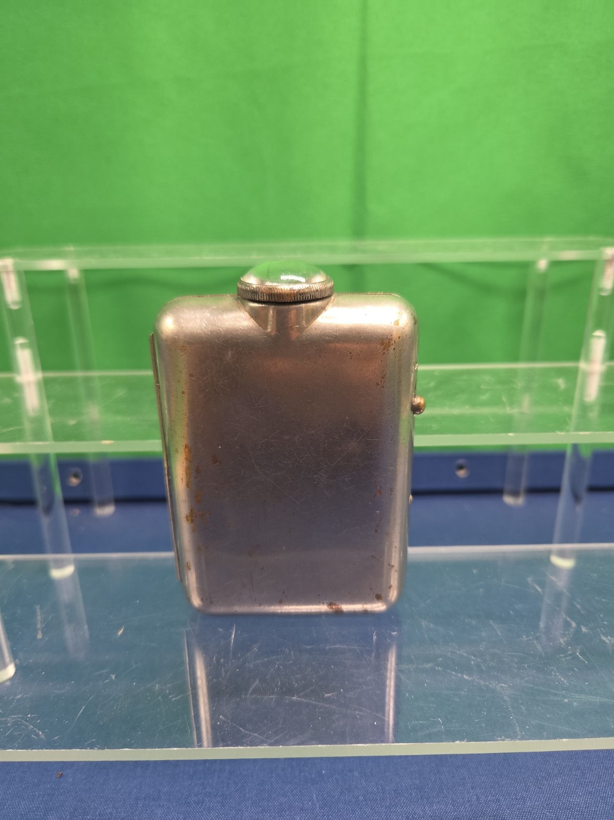 Vintage Made Germany Metal Battery Operated Flashlight Fish-eye Lens Untested W Vintage Made Germany Metal Battery Operated Flashlight Fish-eye Lens Untested W